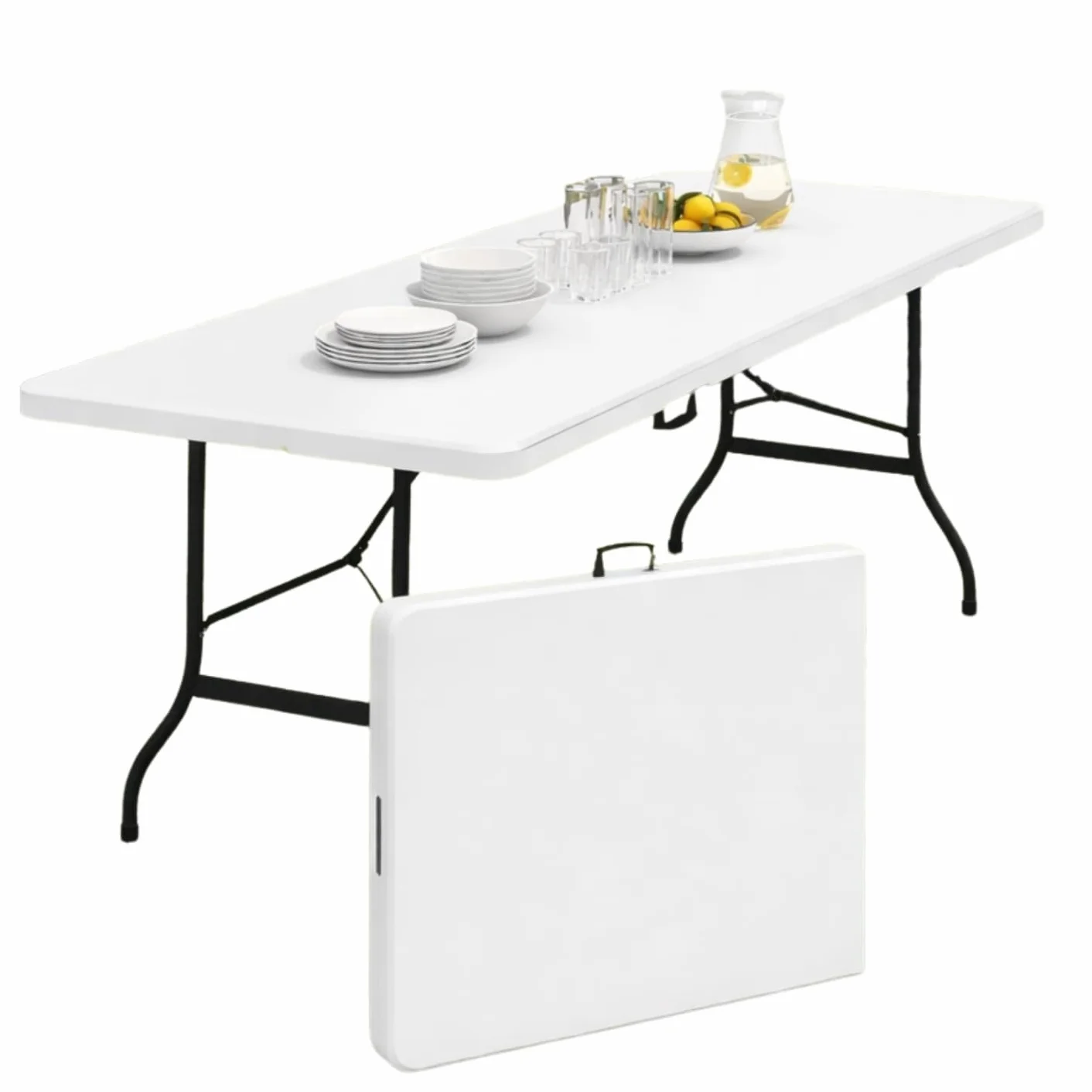 ProBache – Mesa plegable de auxiliar portátil para Camping o recepción 180 cm
