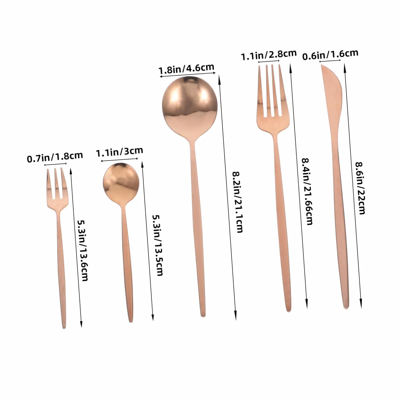 ABOOFAN 30piezas Cubertería Dorada Tenedores Cucharas y Vajilla Inoxidable Para Bodas y Fiestas