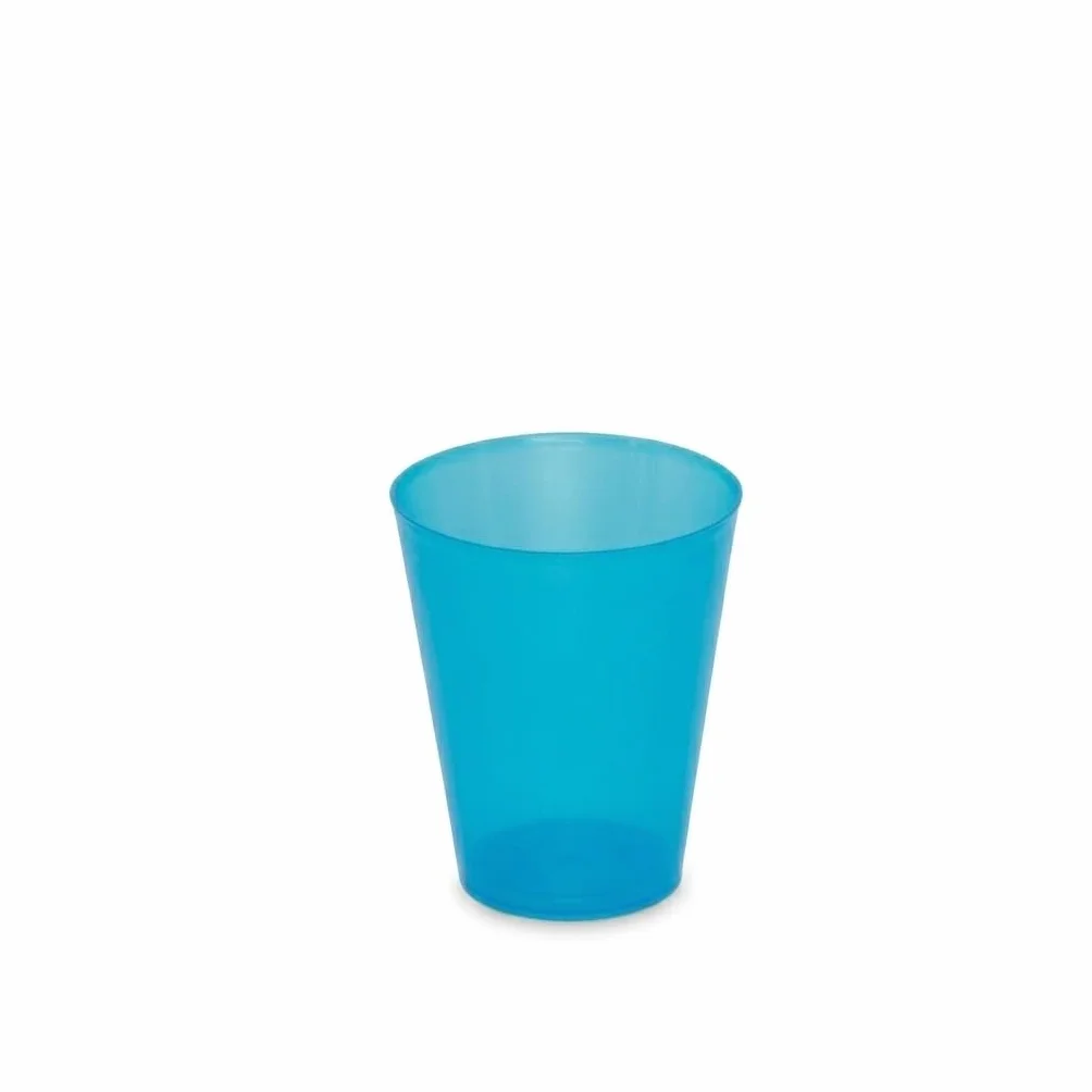 Vasos de Fiesta Reutilizables de Colores (480 ml) - Brillan con Luz Negra - Vasos de Plástico Rígido para Cumpleaños, Eventos Infantiles y Celebraciones - Aptos para Lavavajillas (100, Azul)