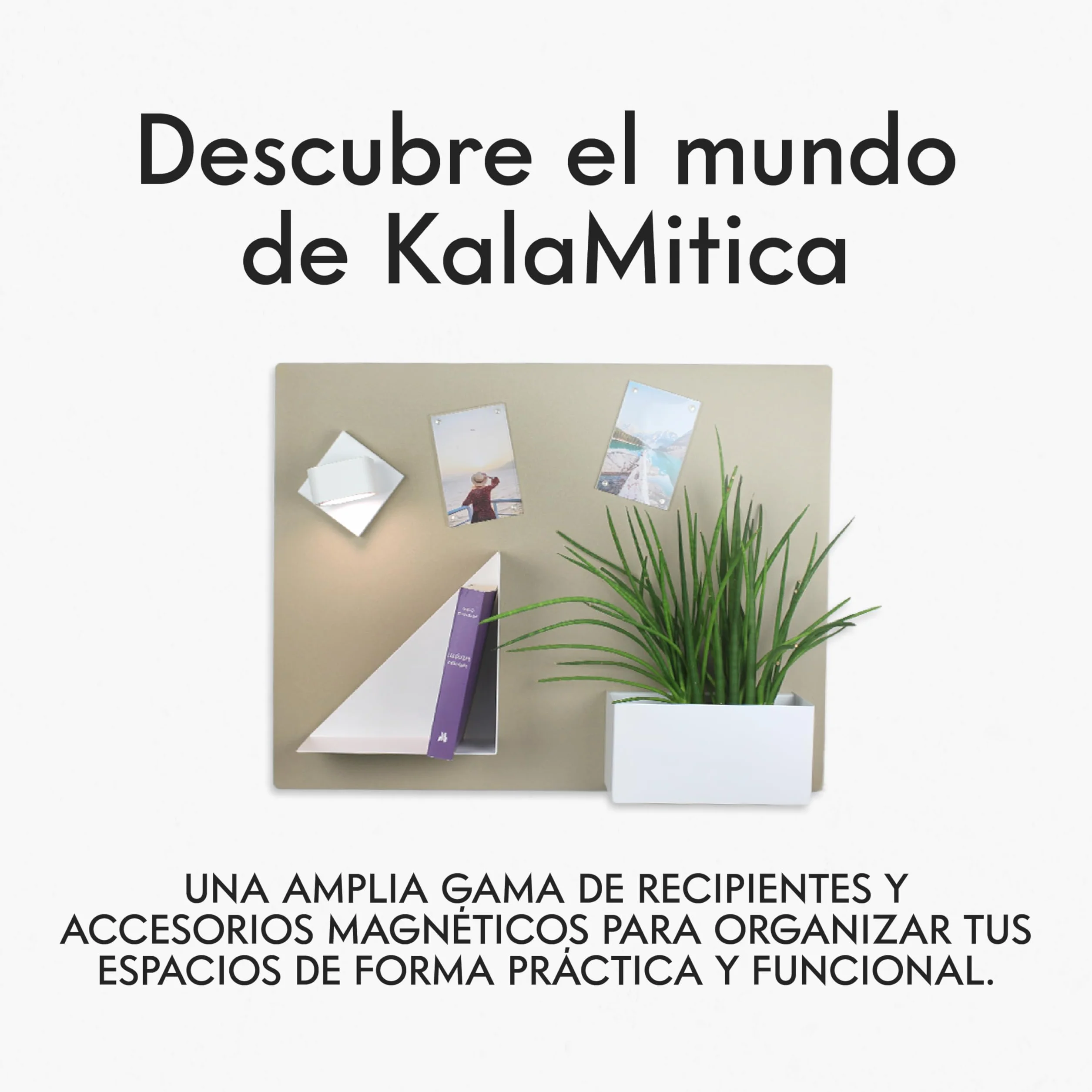 KalaMitica - Pizarra Magnética Grande de Pared - Tablero Imantado Escribible con Tizas y Borrable, Cuadro para Imanes - Beige, 74x57 cm