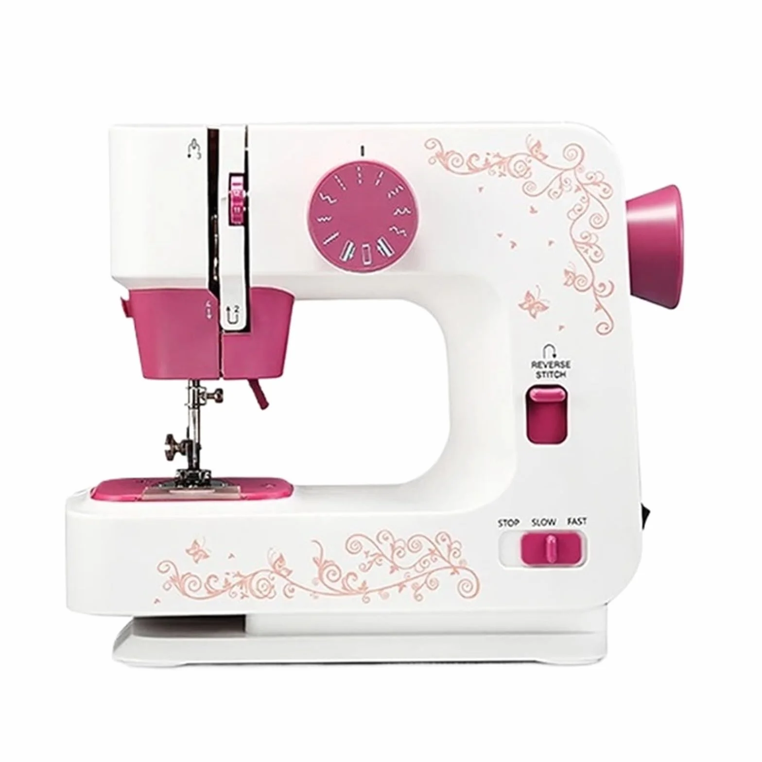 Máquina De Coser Eléctrica Escritorio For El Hogar, Mini Multifunción Con Botón Grueso Bloqueable, Ropa DIY, 12 Puntadas Potente Silenciosa Y Estable