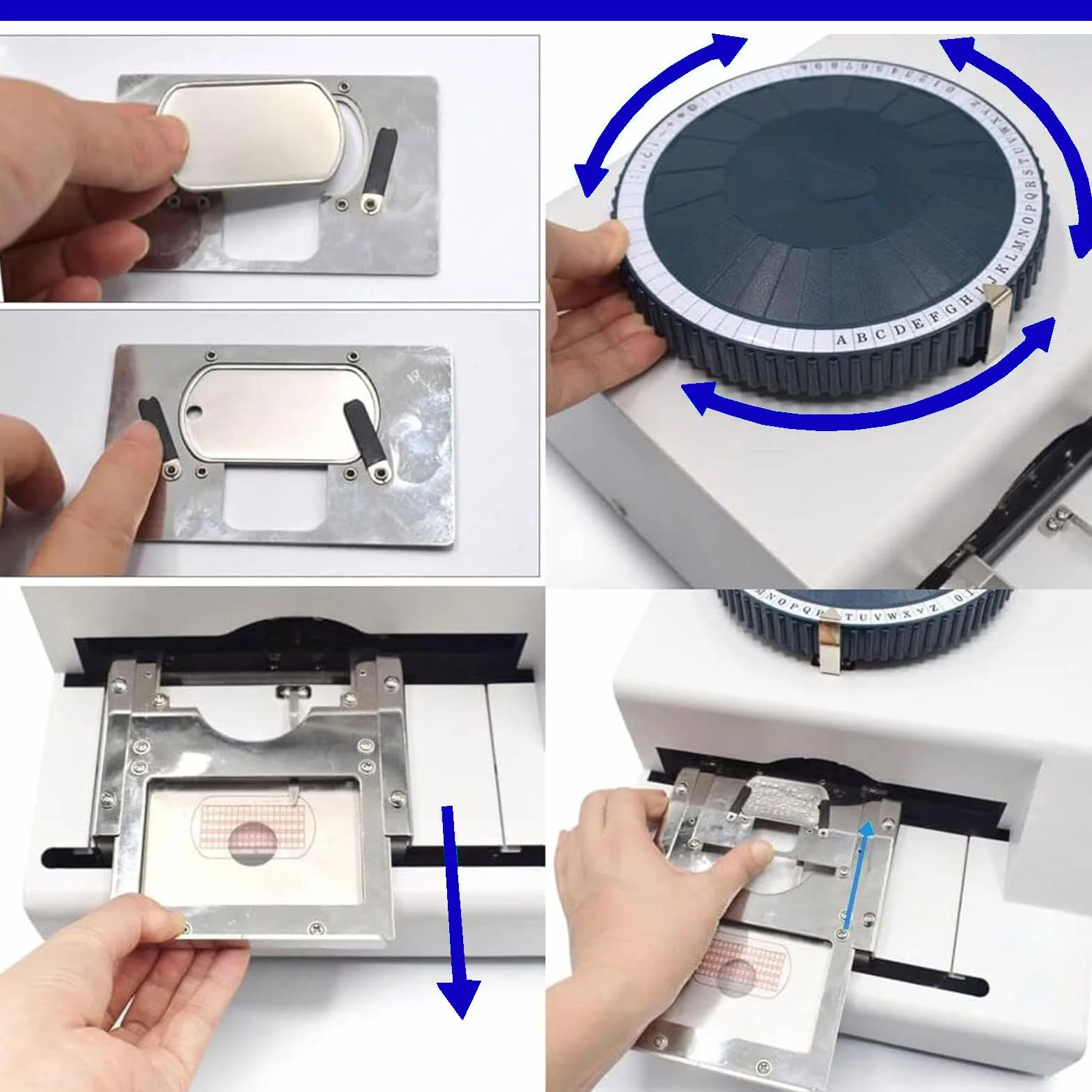 MáQuina de Estampado Manual de 72 Caracteres, Impresora de CóDigos y Relieve para Tarjetas Personalizadas de PVC, MáQuina de Estampado y CodificacióN Manual