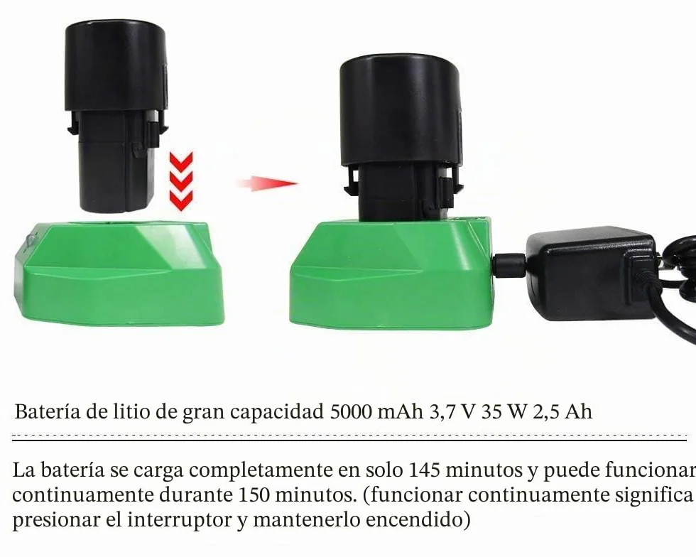 MXBAOHENG Cortador de Tela Industrial Inalámbrico con 1 Batería (5000 mAh) y 2 Cuchillas (A,B) WBT-2 Tijeras Eléctricas para Tela