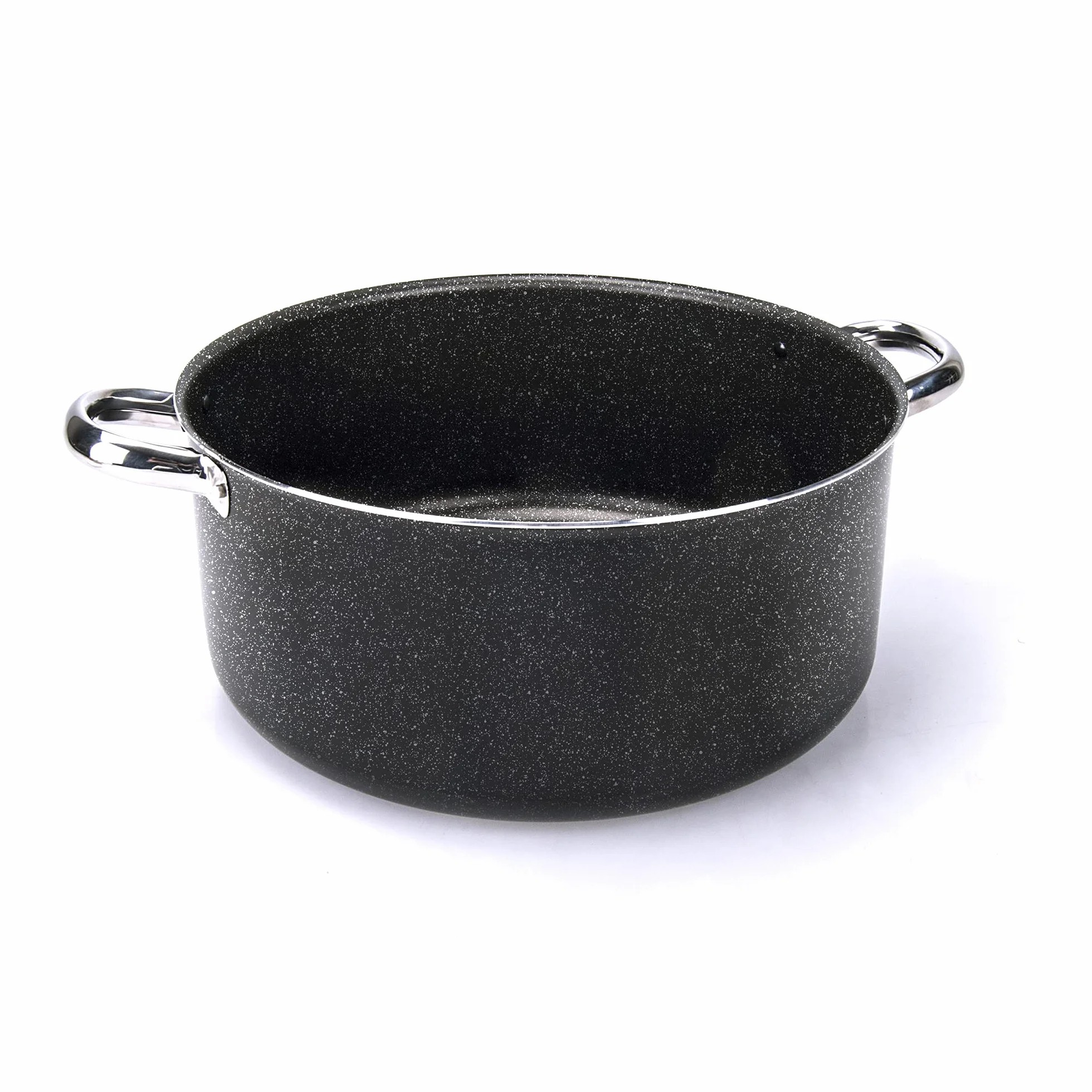 Moneta Etnea Pro - Cazuela con 2 asas de 28 cm, efecto piedra, asas de acero inoxidable, fabricado en Italia