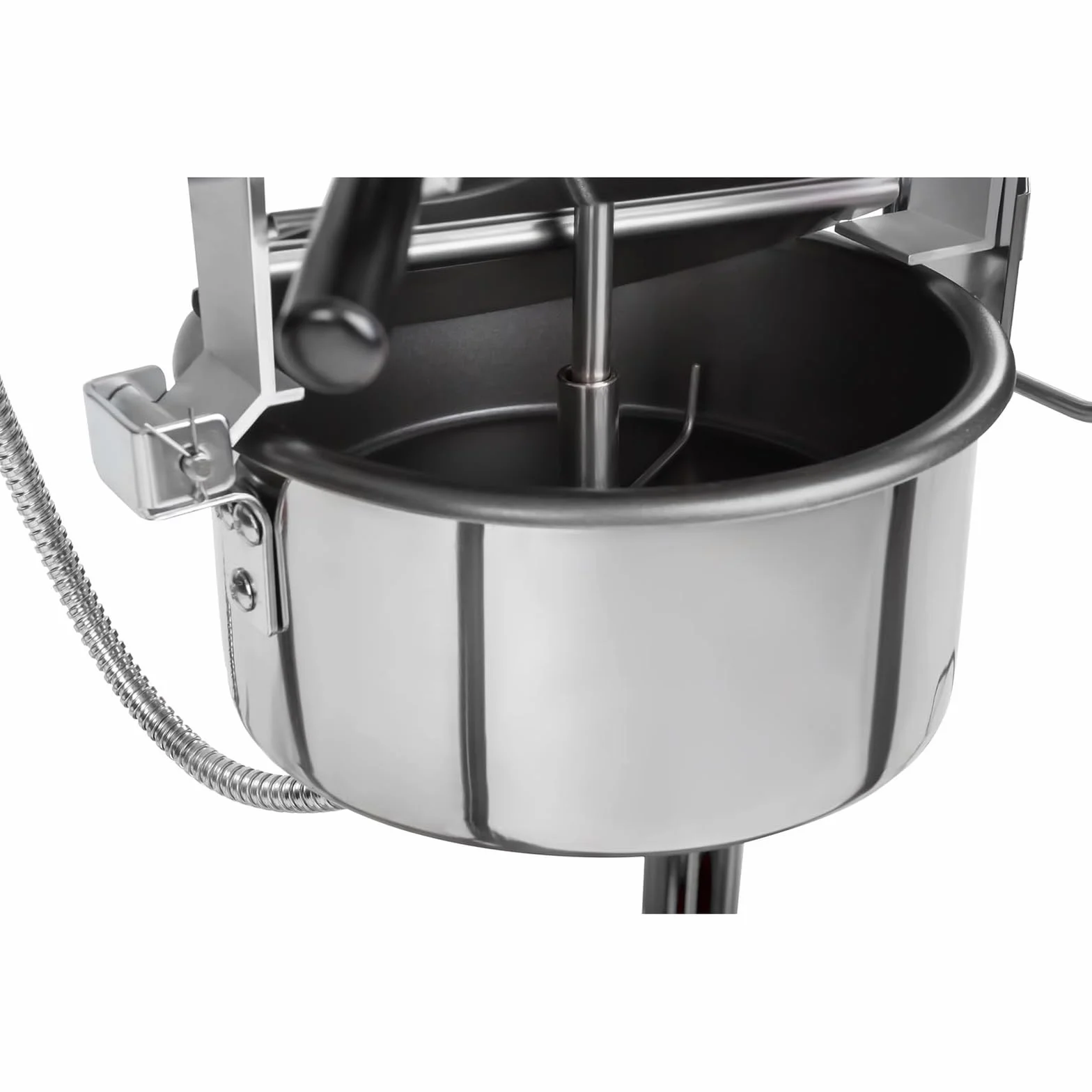 Royal Catering - Palomitera negra con diseño americano y carrito - 1500 W