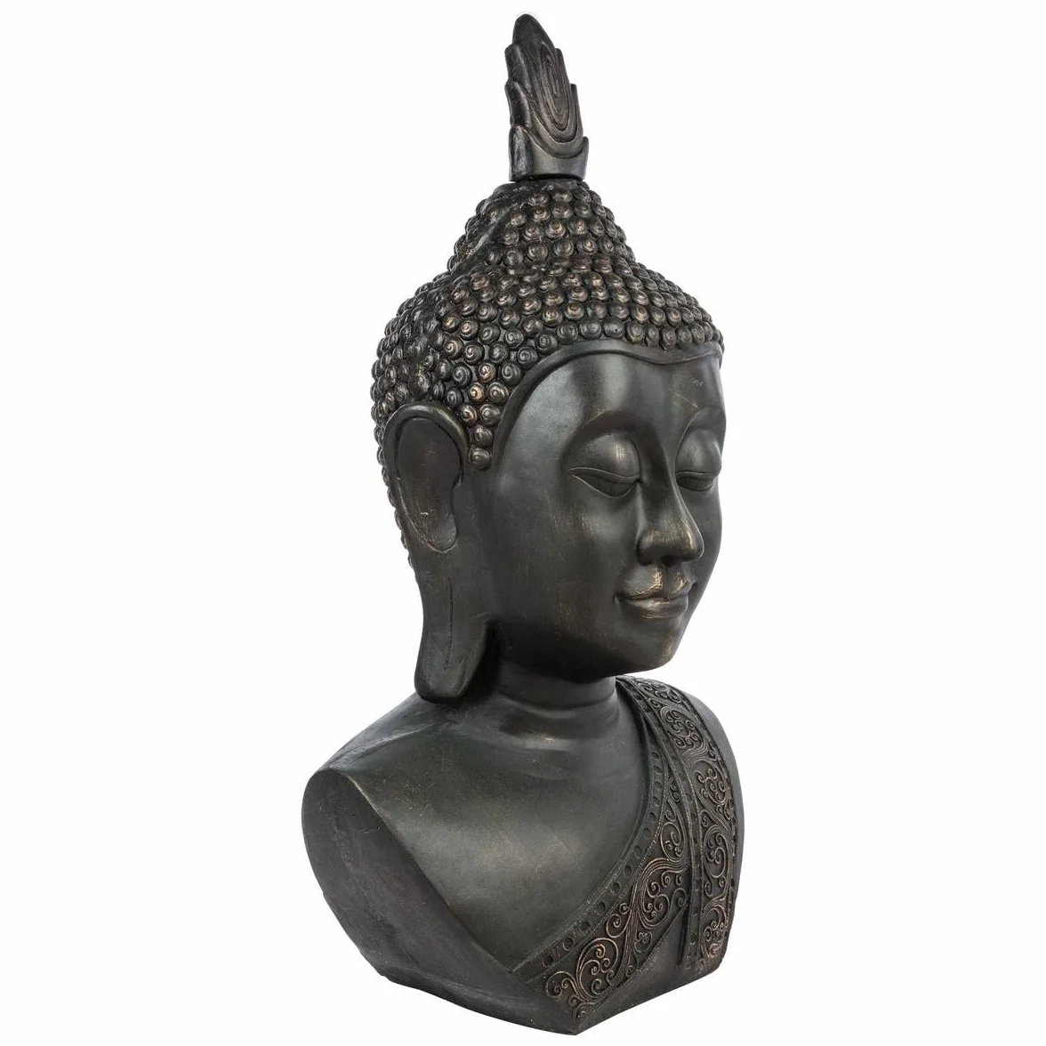 Atmosphera - Estatua 'Bouddha' - Negro A. 113 cm