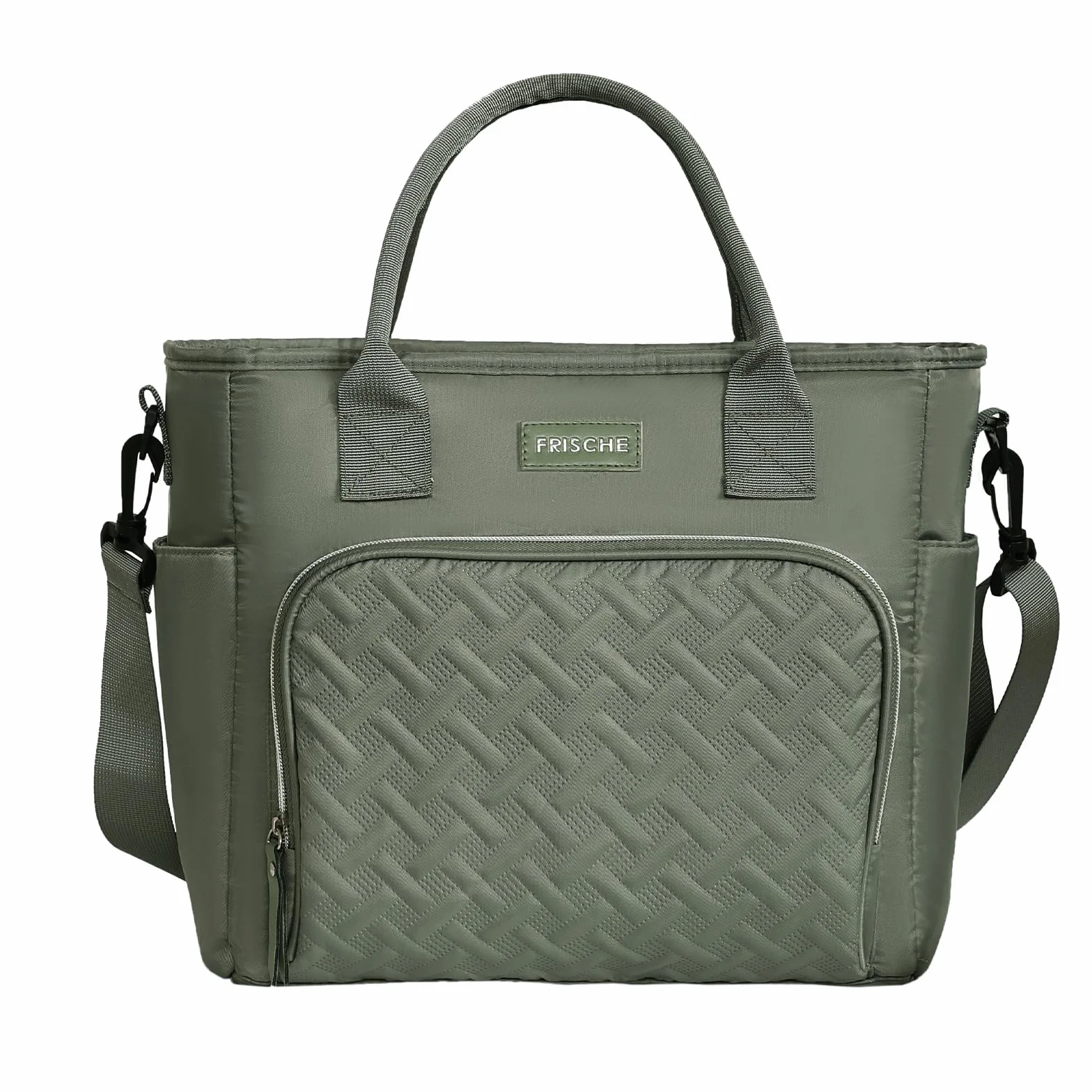 Lonchera aislada para hombres y mujeres, bolsa térmica grande a prueba de fugas con correa extraíble, fiambrera, bolsa de almuerzo reutilizable para adultos, para el trabajo, picnic y viajes, color