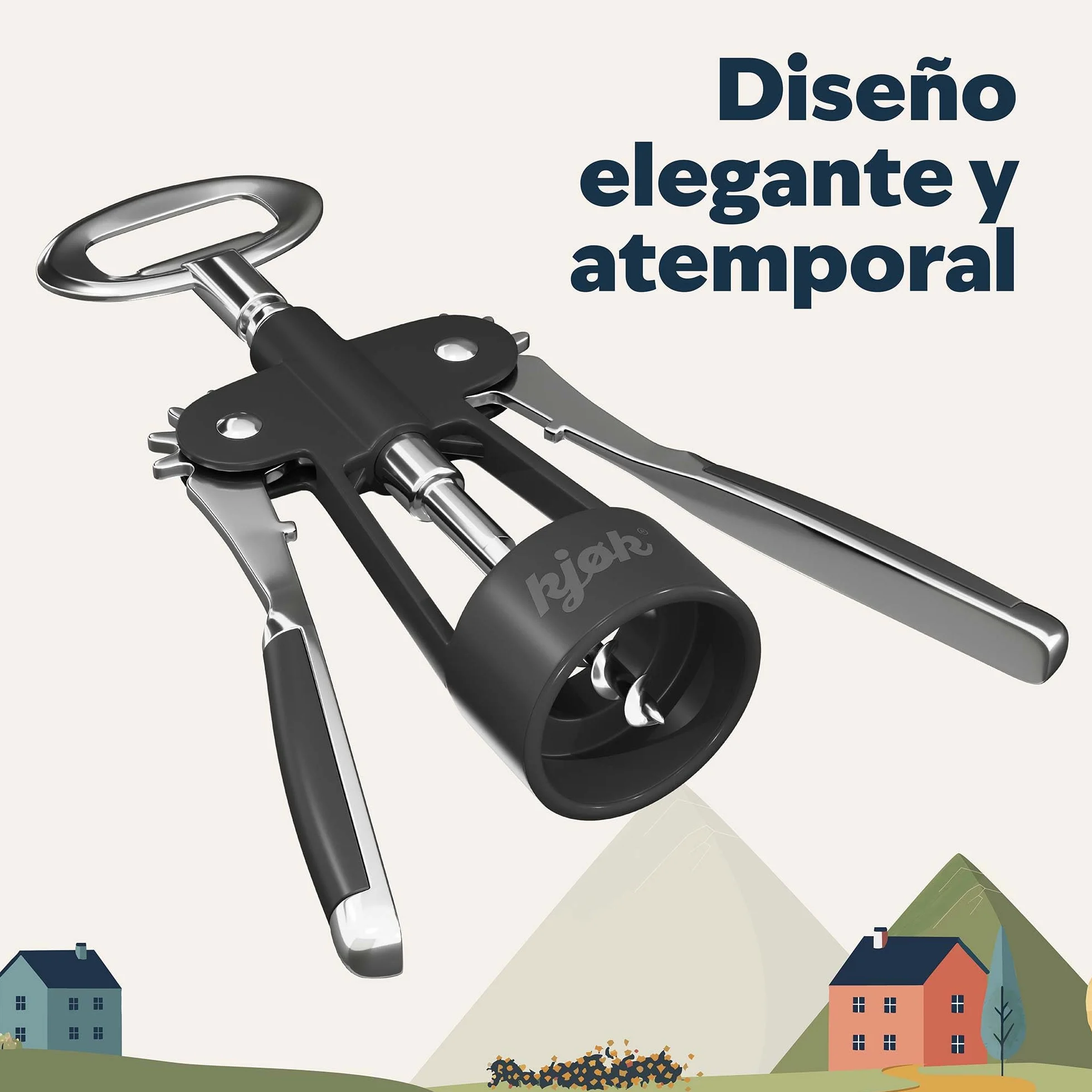Sacacorchos Premium de Aleación de Zinc, Abridor de Botellas de Vino Multifuncional