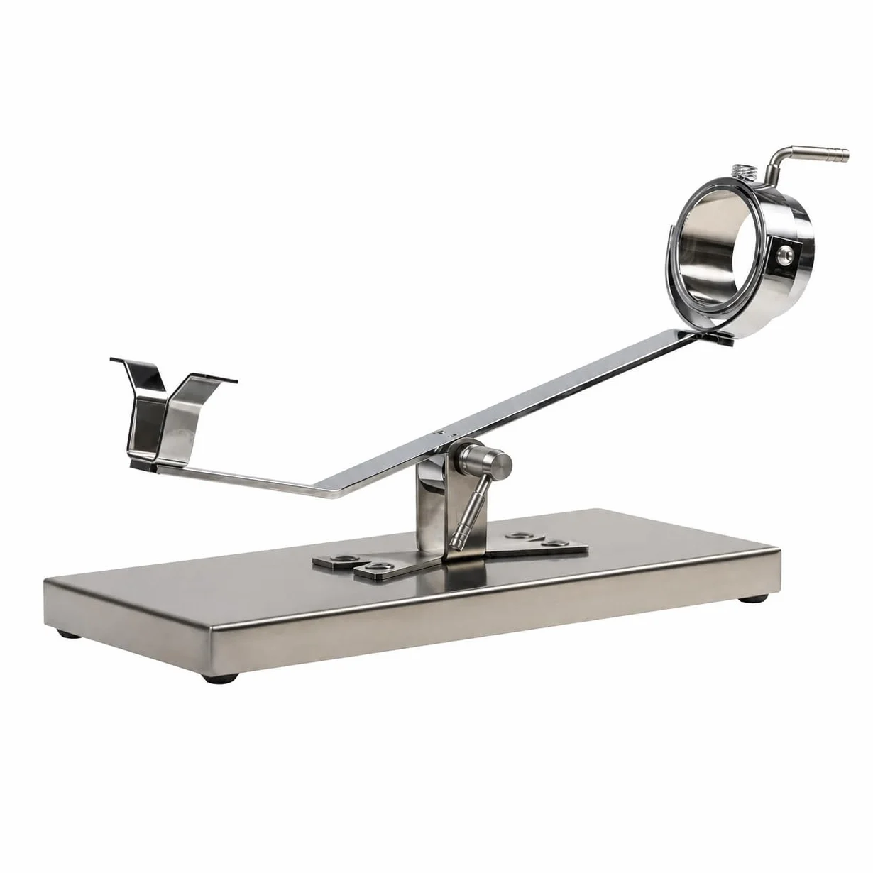 FERRETERIA LEPANTO Jamonero Inoxidable Basculante Giratorio, Jamonero con Base INOX, Soporte jamonero con Base Inoxidable para Jamones y Paletillas.