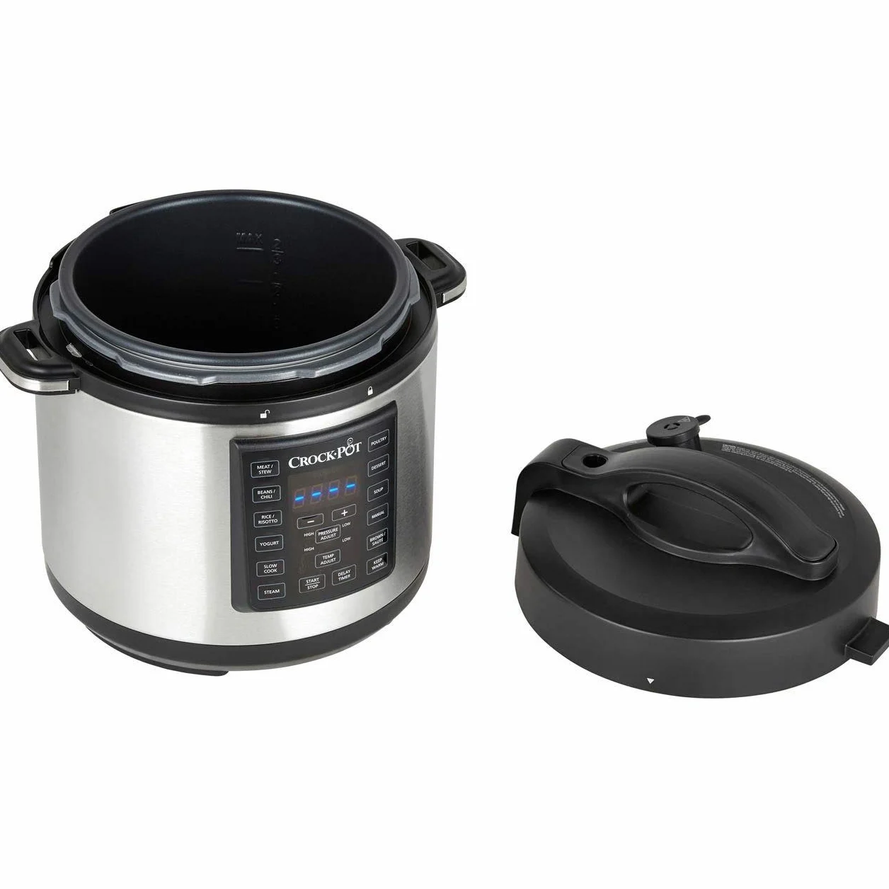 Crock-Pot Express Pressure Cooker CSC051, 12-in-1 Programable Multi-Cocina, 5,6 Litros, Acero Inoxidable