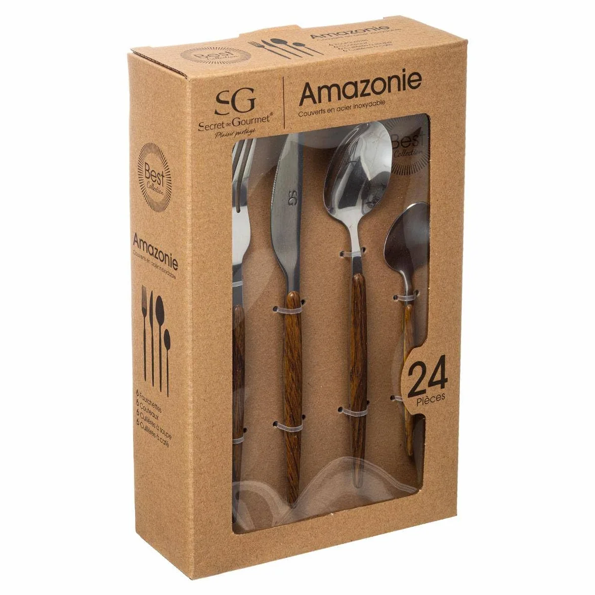 Secret de Gourmet – Cubertería de acero inoxidable, 24 piezas