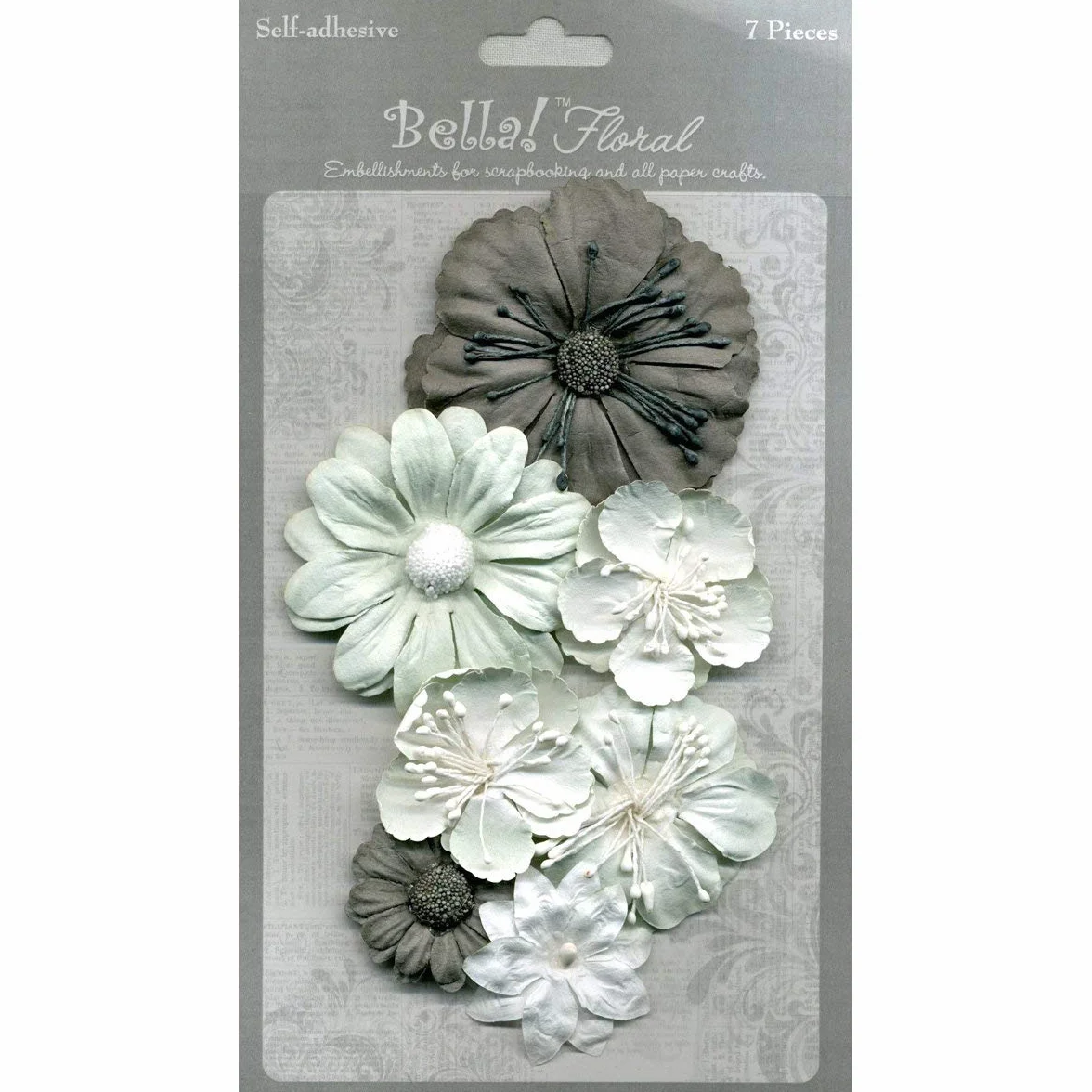 Bella Papel Florals-Silver