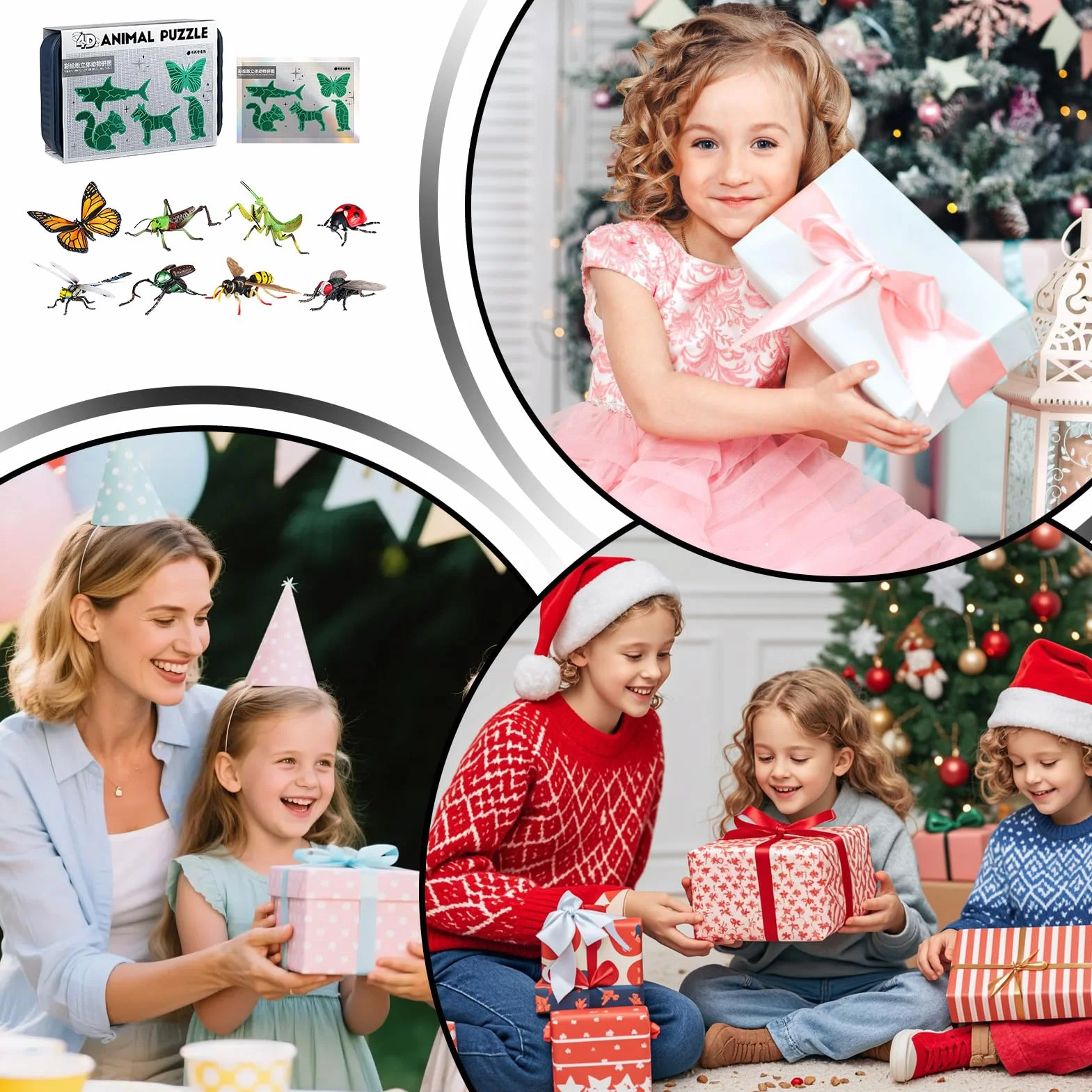 Bloques De Construcción De Animales 3D DIY Juego De Muñecas | Puzzle De Ensamblaje Modelo De Construcción Realista Para Aprendizaje Niños Niñas Cumpleaños Pascua Premios Preescolar