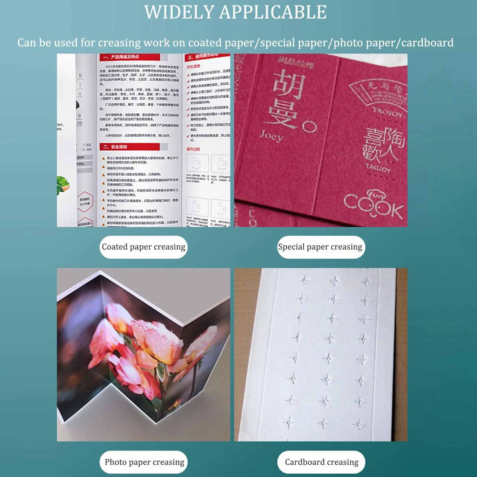 Creasing Machine A3 - Marcador de papel resistente y carpeta para pliegues A4, uso en oficina comercial, perfecto para hacer tarjetas y prensa de libros