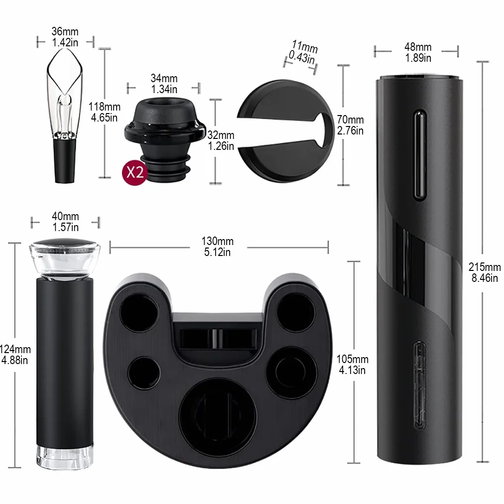Abrebotellas de vino eléctrico Sacacorchos automático Recargable AIKARO Juego Base