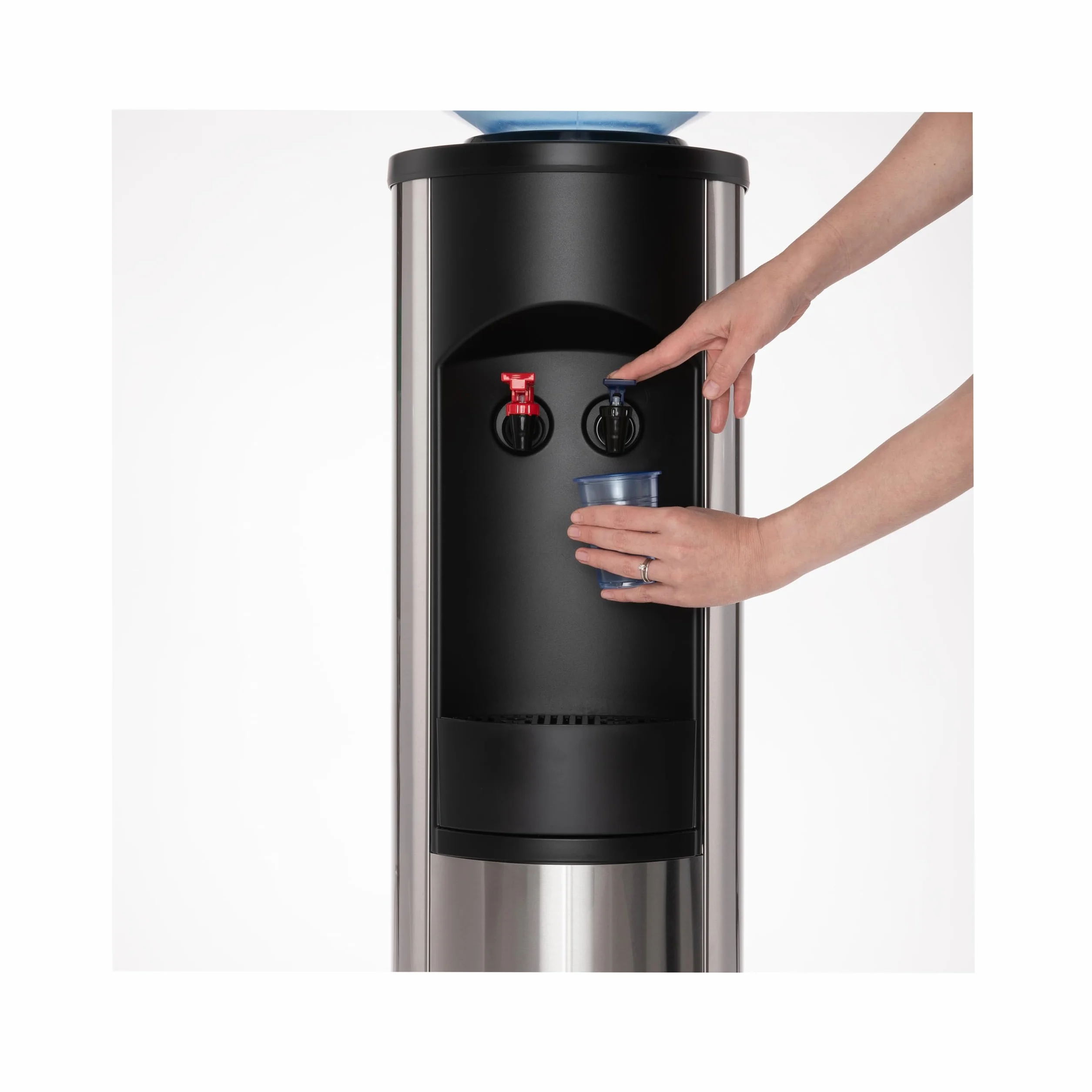 Dispensador de agua de acero inoxidable | Enfriador de agua a temperatura ambiente y fría | Elegante máquina de agua potable | Sistema de refrigeración de agua de pie | Ideal