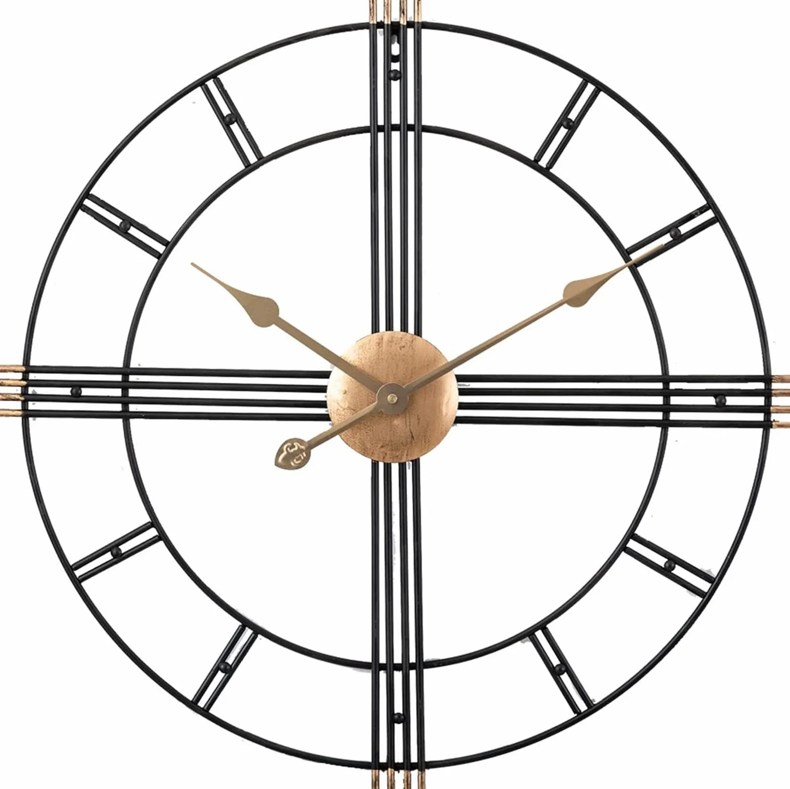 Reloj de Pared para Sala de Estar, Reloj de Pared Grande de Metal 3D Retro, Reloj Decorativo de Arte de Pared silencioso Que no Hace tictac, Reloj de Pared de Estilo Industrial par
