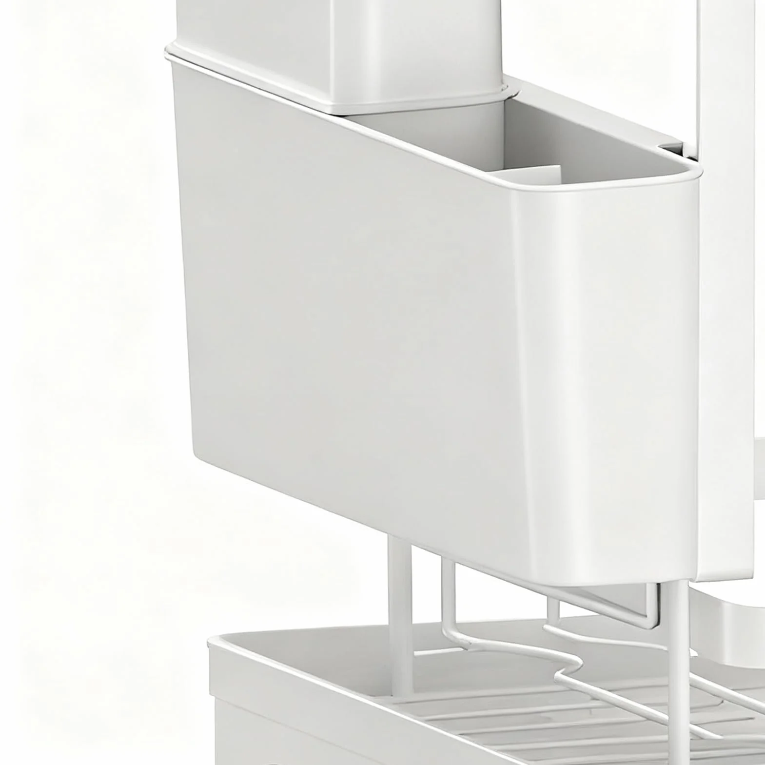 Generisch Escurridor de platos | 2 niveles con soporte para utensilios y espacio de almacenamiento, escurridor de platos para encimera de cocina | fregadero casa apartamento tazas y tazas cubiertos