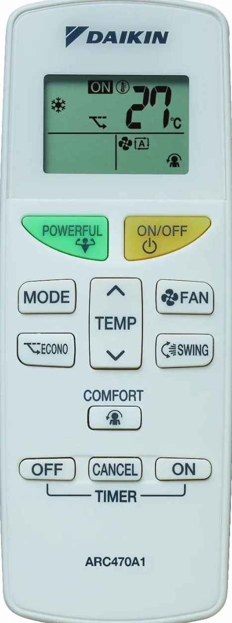 Daikin Condicionador Fijo Mono ATXF 50A, 15000 BTU/hr, Aire Acondicionado, Wifi Habilitado, Modo Silencioso, Eficiencia Energética