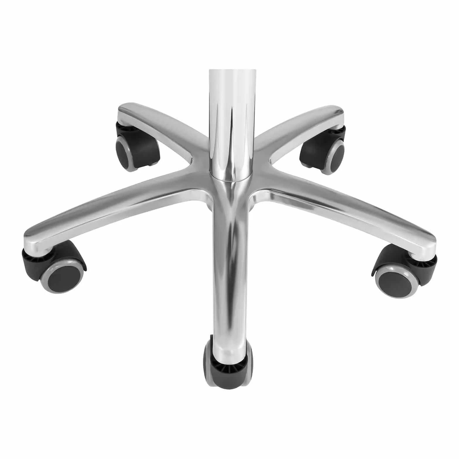 Physa Taburete con Ruedas Y Respaldo para Estética Physa Andria White (Cuero Sintético Blanco, hasta 150 Kg, Altura del Asiento: 45-59 cm)