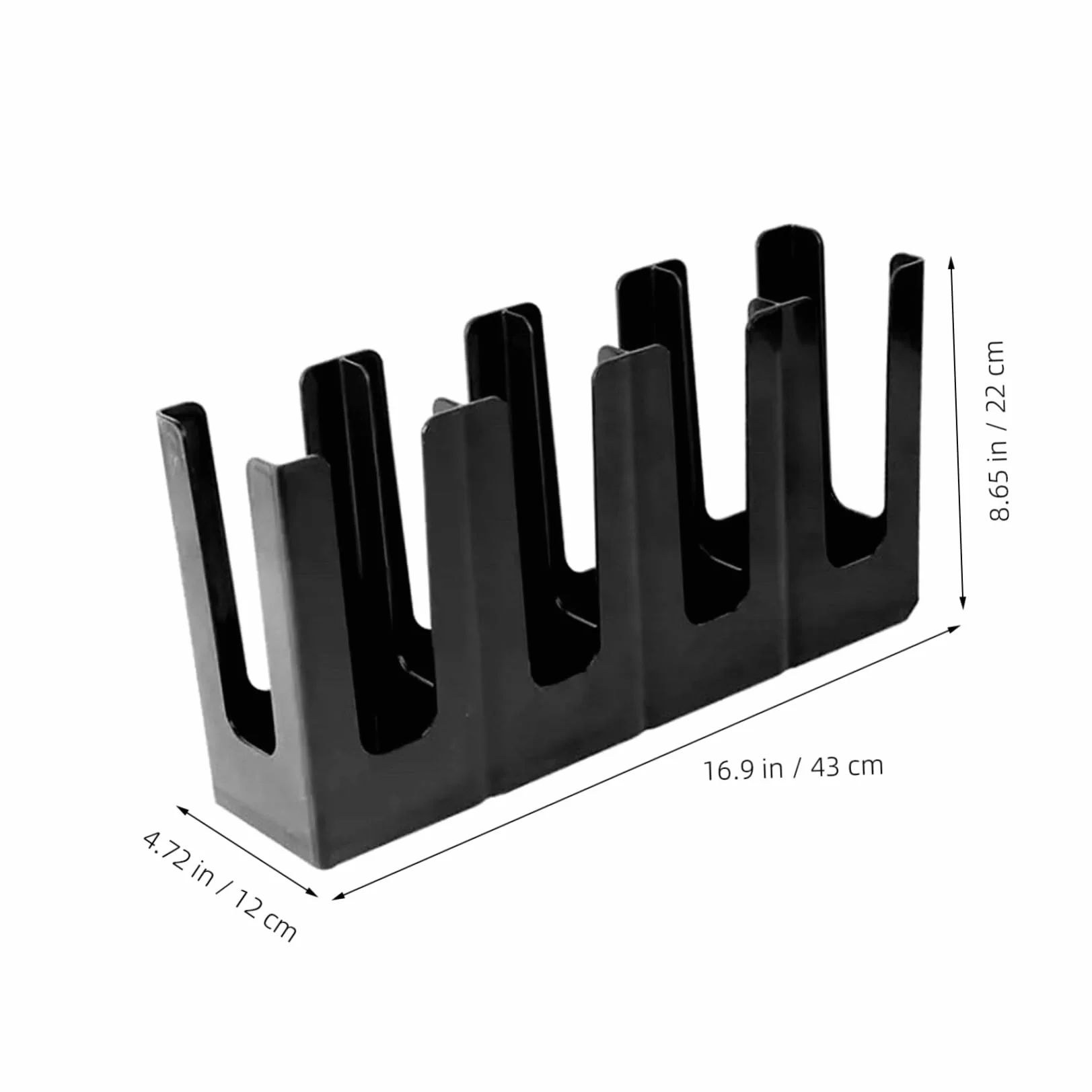 MAGICLULU Dispensador de Vasos de Papel para Encimera, Negro, Plástico | 2 Ranuras, para Vaso de Papel, Cafetería y Tienda de Té, Organizador Reutilizable de Sobremesa
