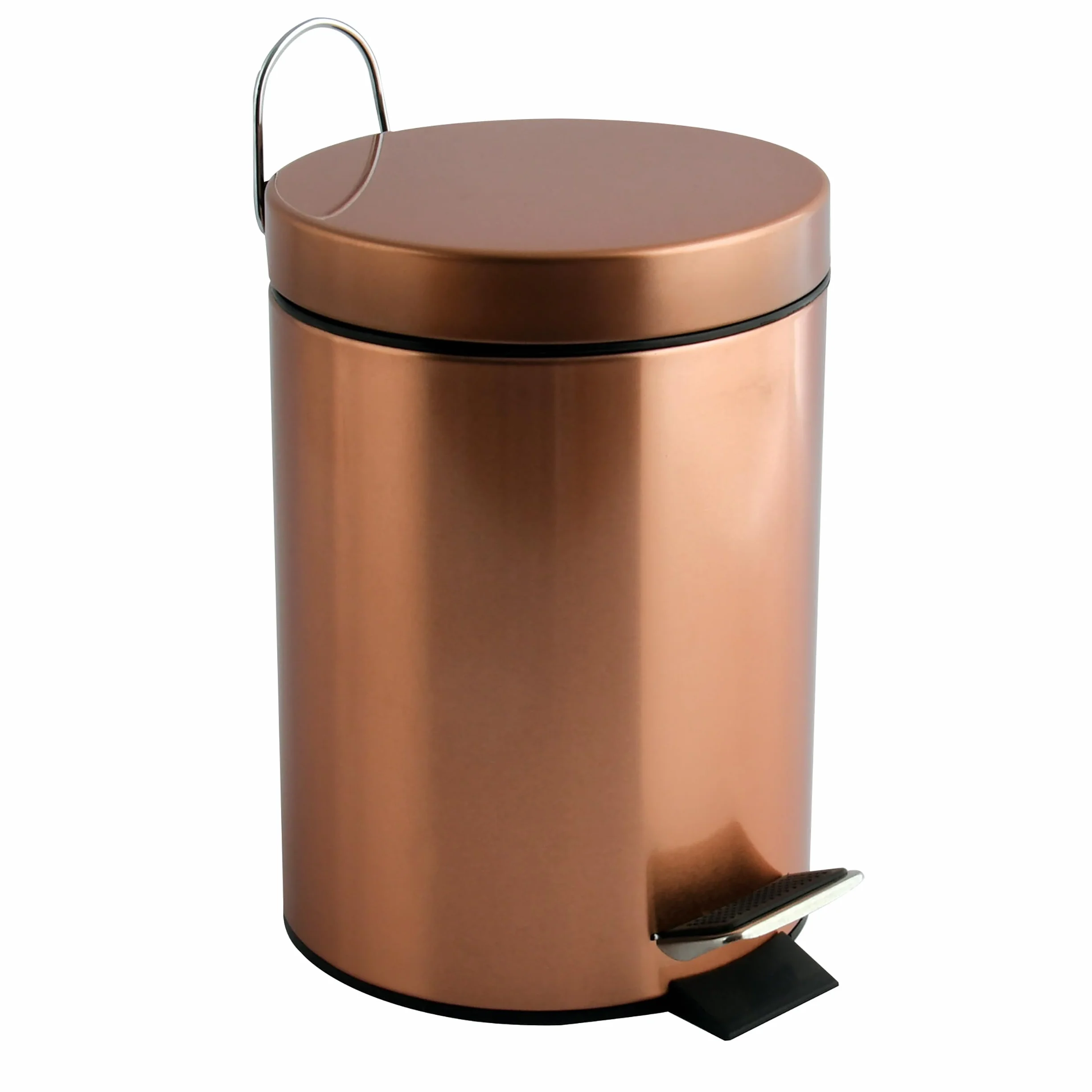 Papelera con Pedal Acero HANS 3L Efecto Cobre