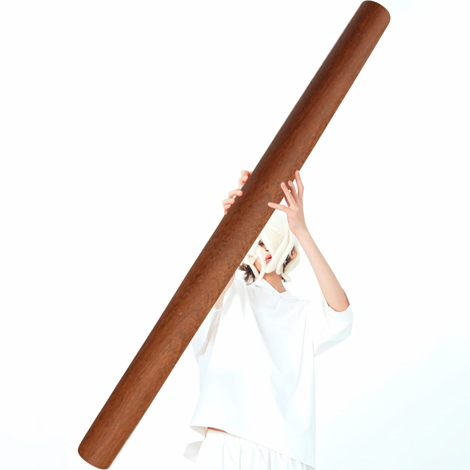 Rodillo de Madera Rodillo Antiadherente para Hornear, Rodillo de Madera para Masa de Pizza, Fondant, Tartas, Galletas, Pasteles Herramienta Esencial para la Cocina,50cm/19.7"