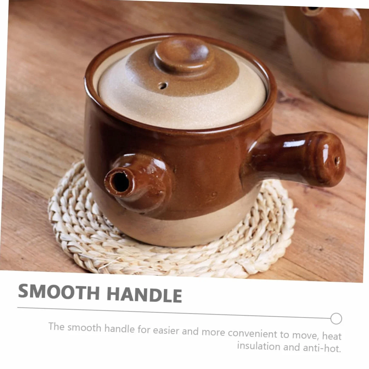 TOYANDONA Olla Pequeña de Barro China para Cocinar 3l, Adecuado para Hervir Medicina y Guisar Cacerola Picante, Utensilio de Cocina para Sopa y Superficie de Puente