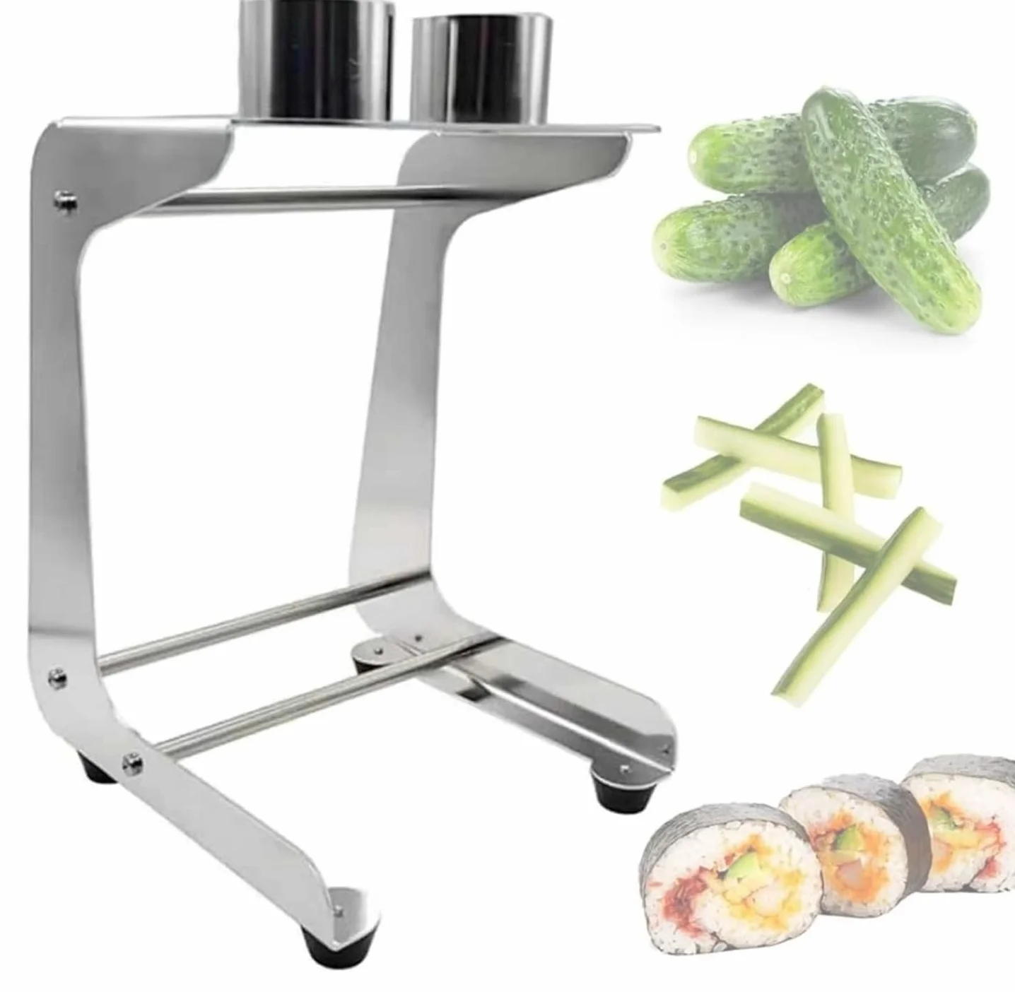 Cortador De Zanahorias Y Pepinos Manual, Velocidad De Corte De 10 Rebanadas/minuto, Base Estable Que No Se Tambalea, Diámetro De Corte De 48 Mm, Ideal Para Ensaladas, Cocina, Sushi Y Otras Comidas