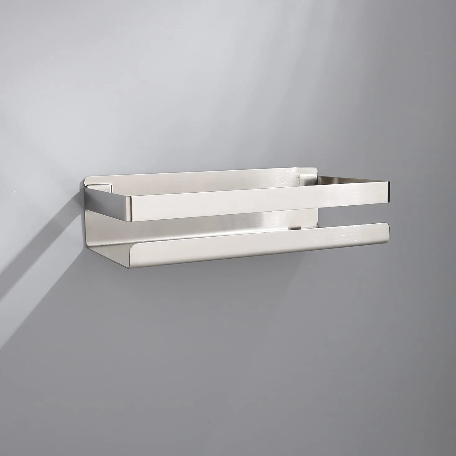 Estantes de baño exquisitos Caddy de ducha Estante de baño de acero inoxidable 304, Estante de esquina de ducha, Ducha de baño cuadrada Montado en la pared Organizador de almacenamiento Estante de alm