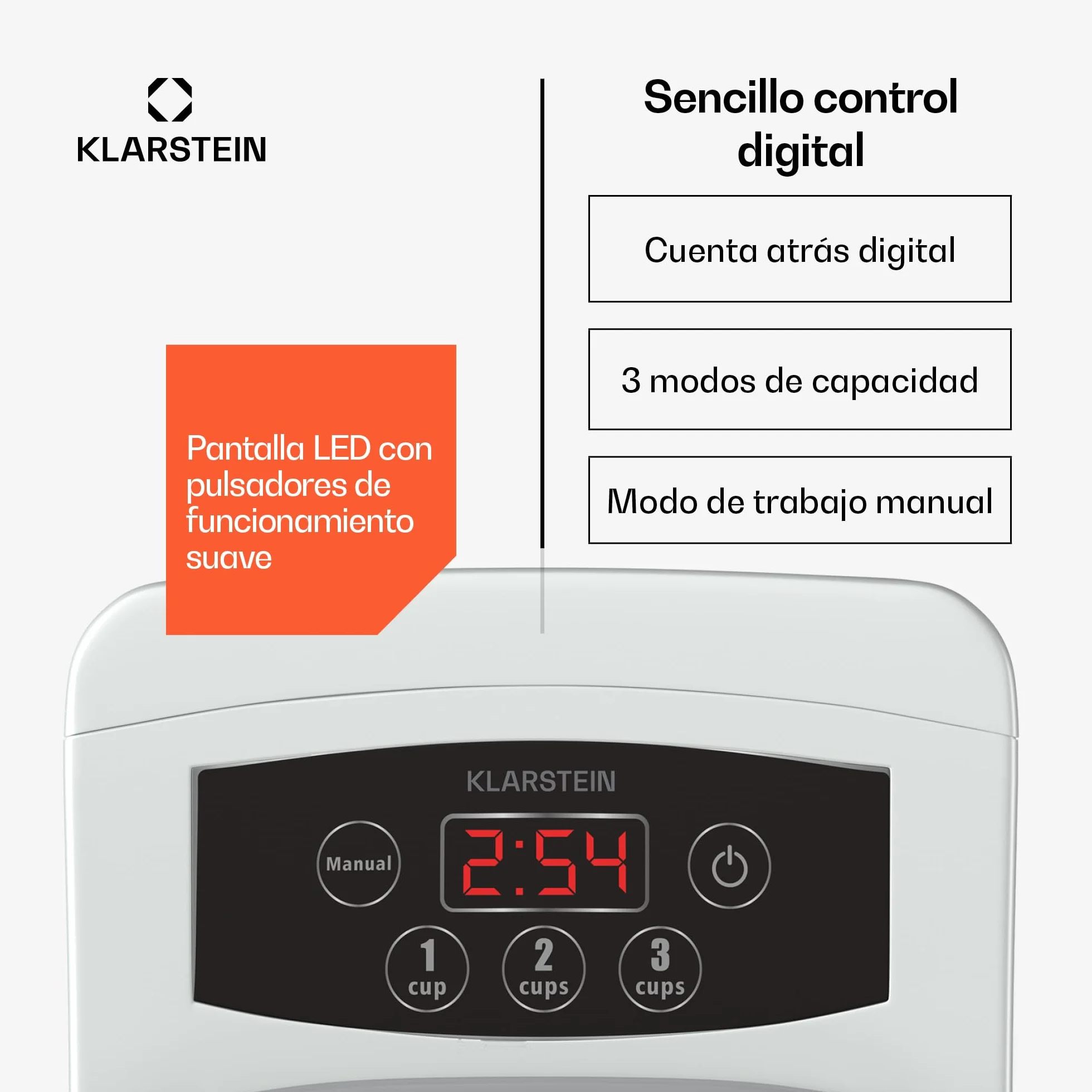 Klarstein Pastamania Nudelmaschine Elektrisch – 260 W Vollautomatische Pastamaschine mit 7 Aufsätzen, 500 g Kapazität, Leise (60 dB), LED-Anzeige, Weiß