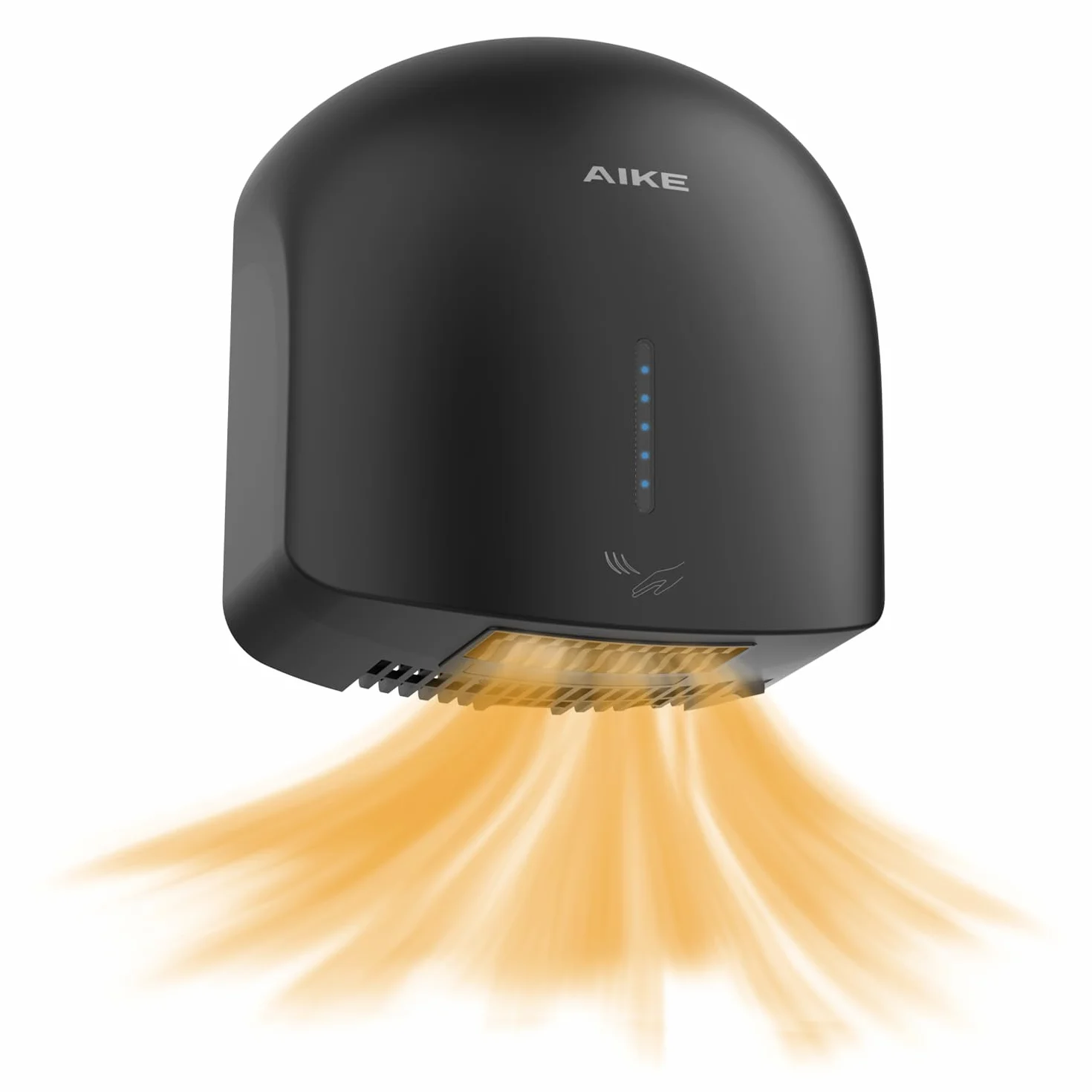 AIKE GentleAir Secamanos Secador de Manos Silencioso, para Hogar & Baños, AC220V-240V, Negro Medianoche