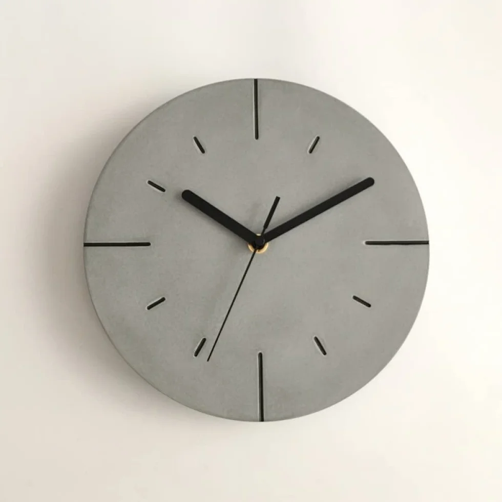 AAPIE Relojes de Pared de Estilo Industrial, Reloj de Pared silencioso, Relojes de Pared Redondos Decorativos, Reloj de Pared con batería, Adorno Grande