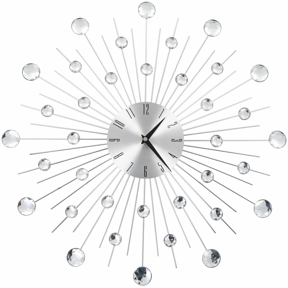 Reloj de pared de cuarzo de 50 cm, marco de aluminio, diseño moderno, esfera analógica silenciosa, funciona con pilas, para salón, cocina, oficina, dormitorio, pasillo, comedor, baño