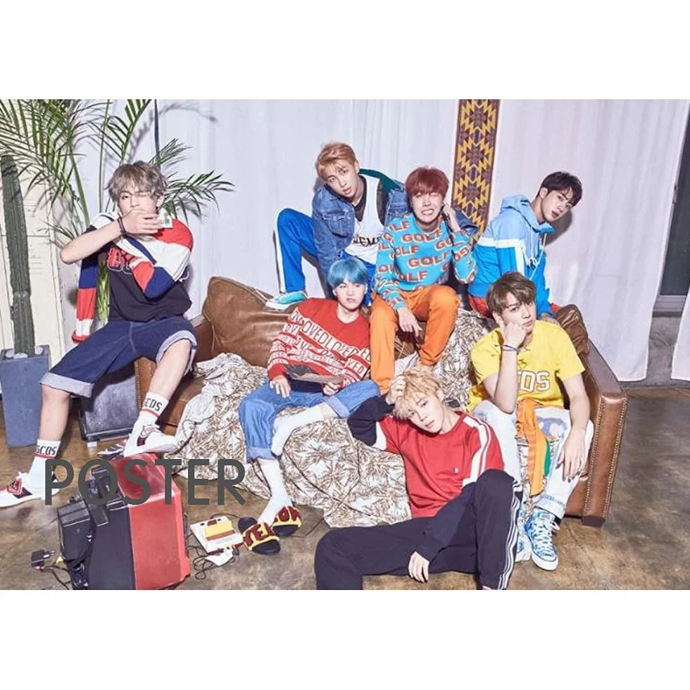 Big Hit Entertainment BTS Love Yourself Her 5th Mini Album [V Version] CD+Poster+Photobook+Photocard+Mini Book+Sticker Pack+(Extra BTS 6 Photocards+1 Double-Sided Photocard+Logo Sticker)