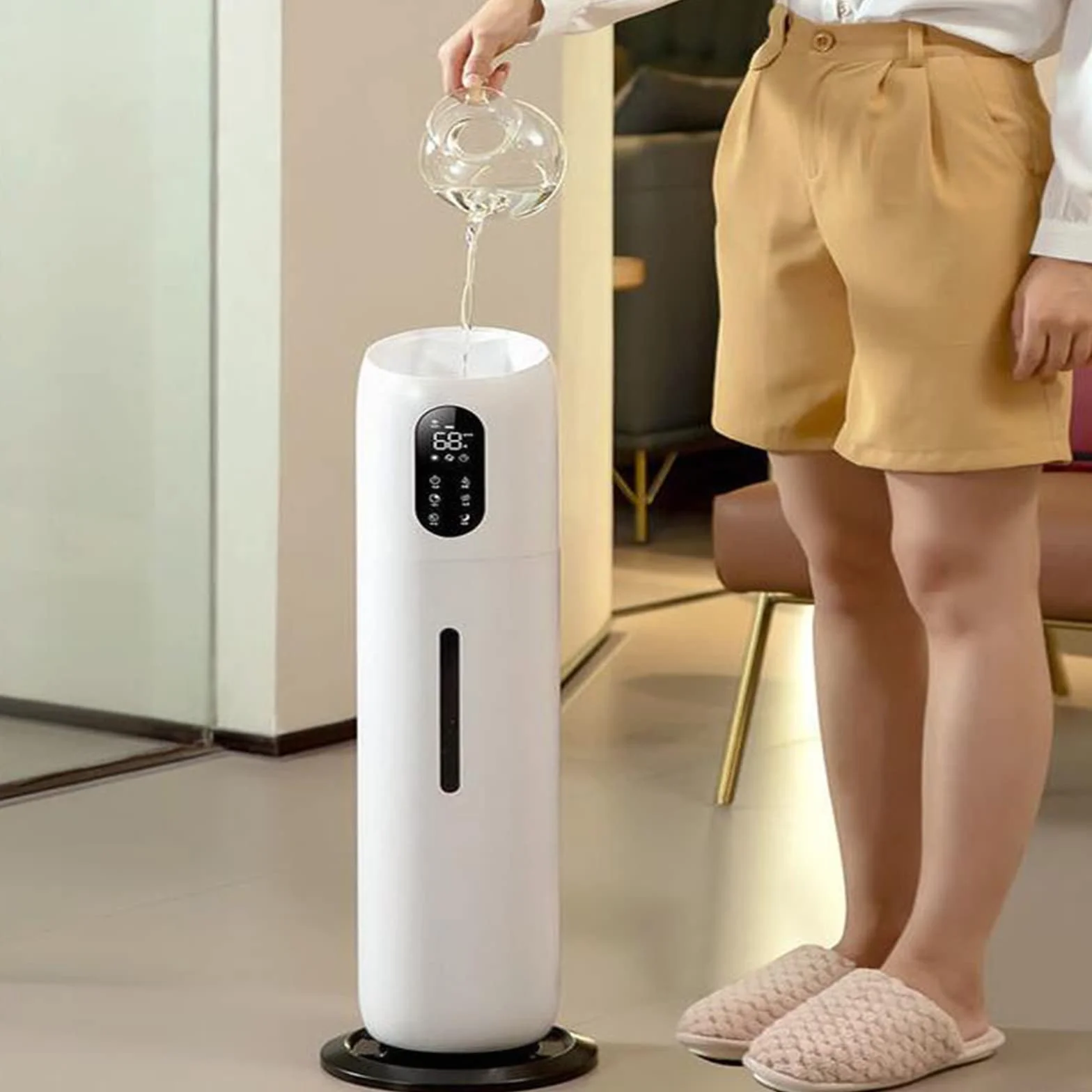 Humidificadores Humidificadores de Aire Humidificador para Dormitorio, Humidificador de Niebla súper silencioso de 28 dB Humidificador de 9 L con Apagado automático, Humidificador pequeño para Plant