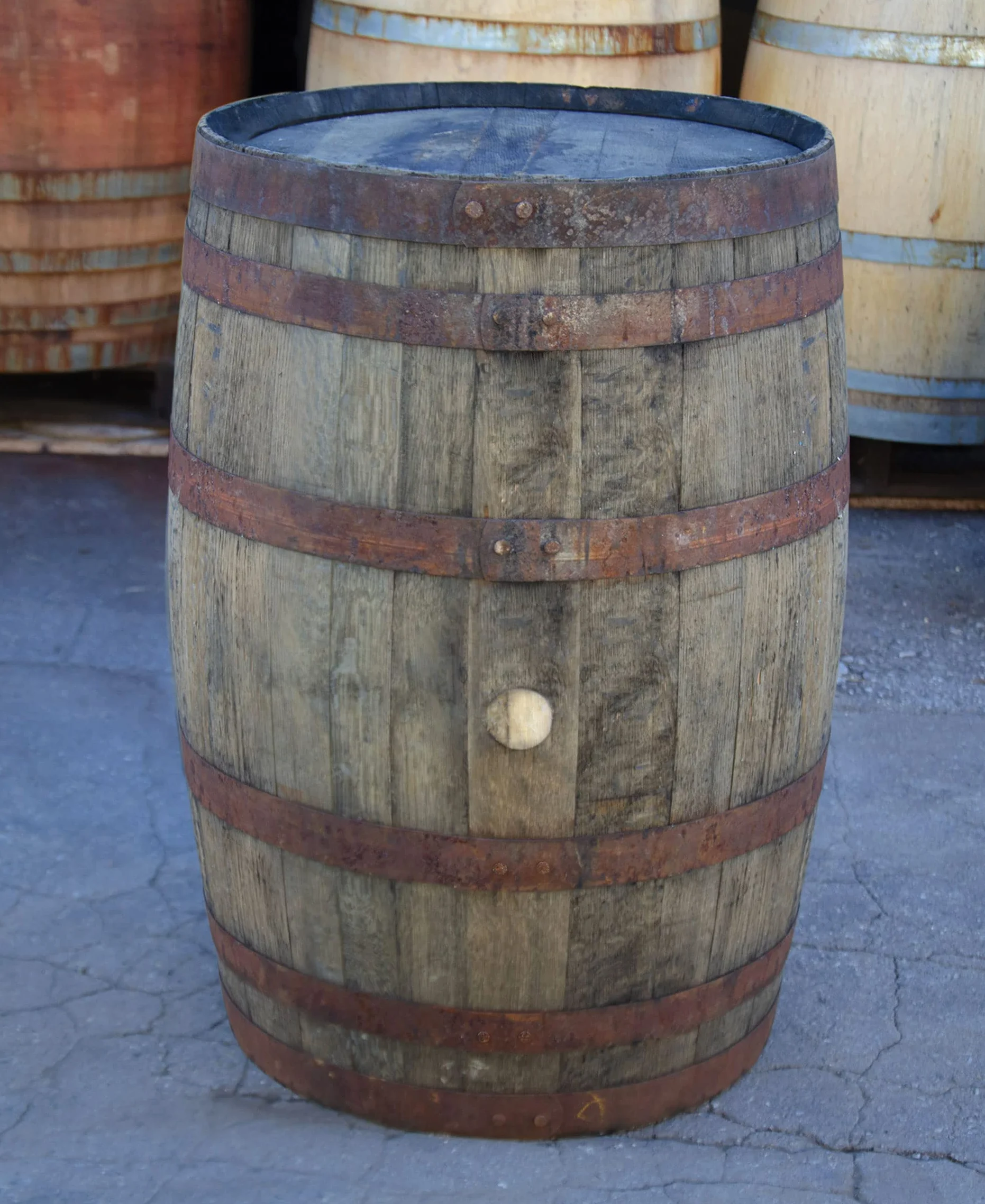Temesso Barril de Madera Usado, auténtico Barril de Whisky escocés para decoración - Barril Mesa para Bar
