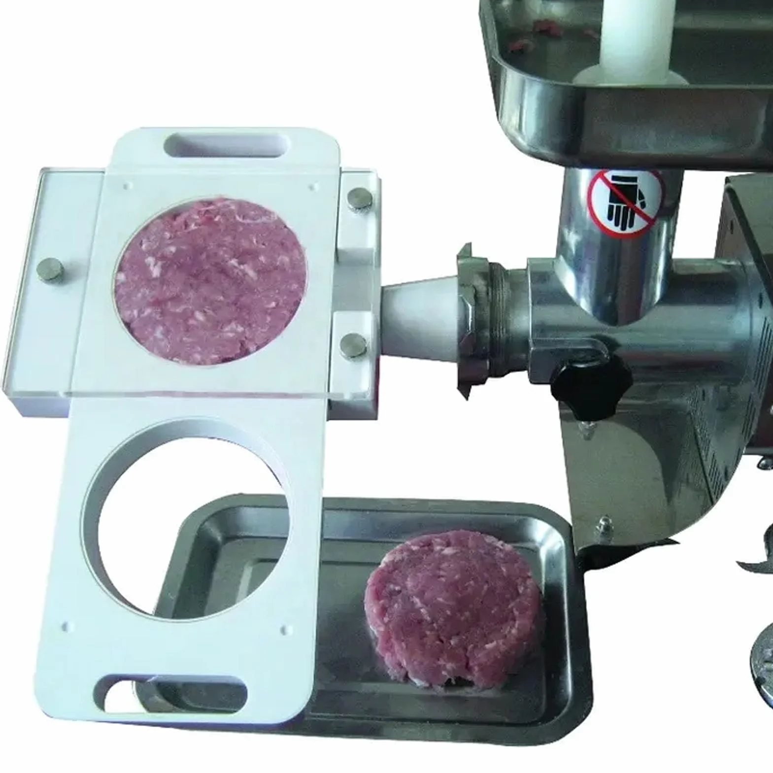 KIMISS Hamburger Press Mold Maker - Fabricante de Empanadas Antiadherente con 2 Agujeros - 150 G de Herramienta ABS para Hamburguesas Caseras y Llenado de Salchichas