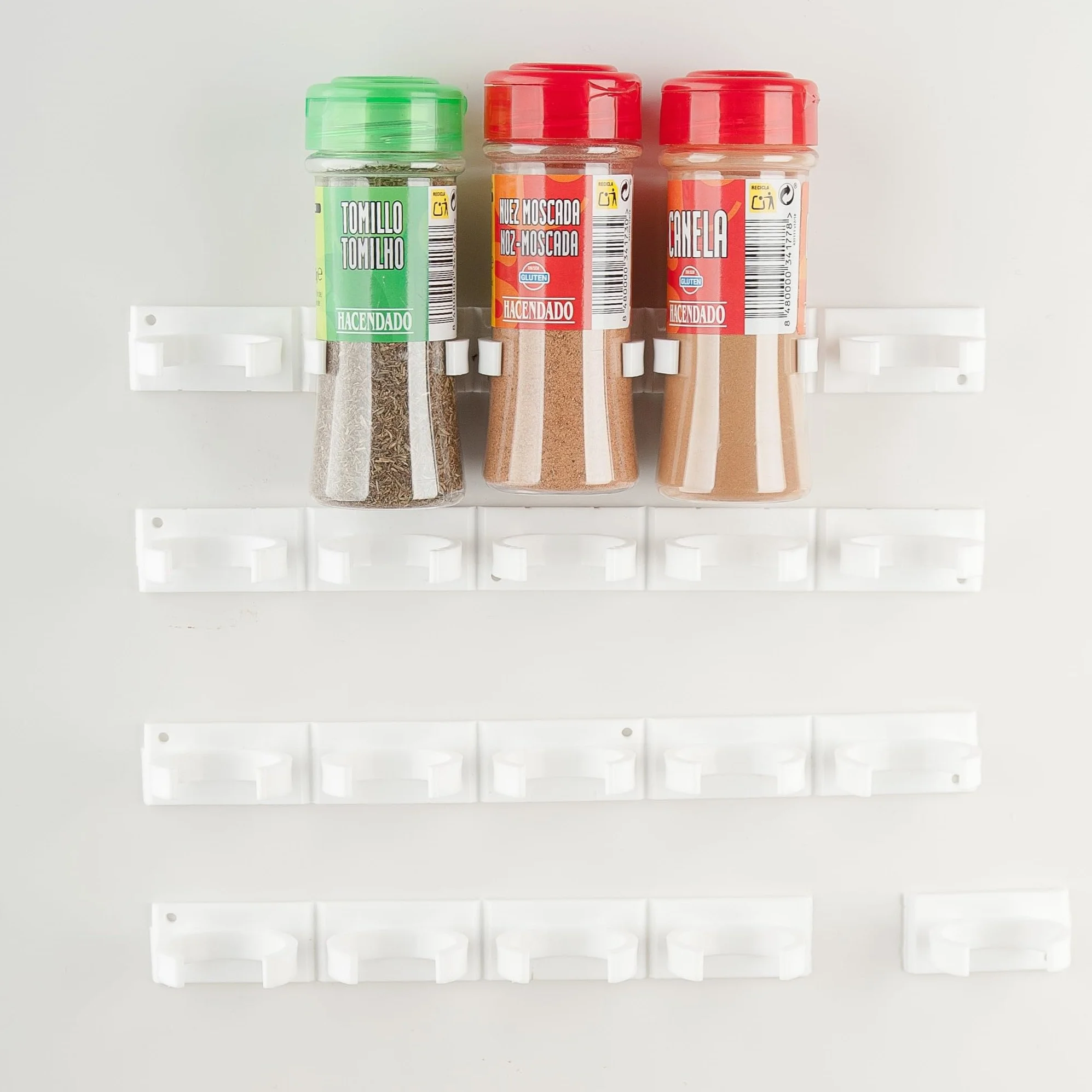 Especieros para cocina, Organizador de pared, Soporte botes especias estantería, Codimentero 20 botes