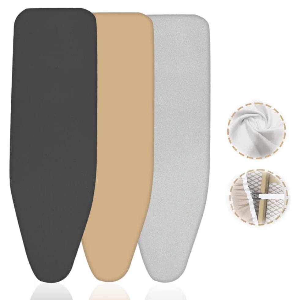 Funda y Almohadilla para Tabla de Planchar Resistentes al Calor. Almohadilla de Repuesto de algodón para Tabla de Planchar con Acolchado Grueso de 49 x 18, 54 x 15, 54 x 18 Pulgada