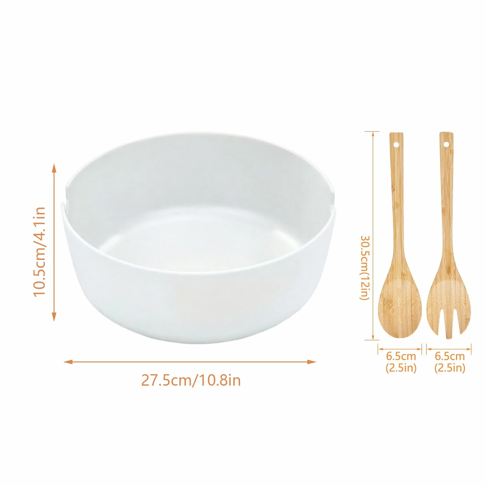 Bol Para Servir Ensaladas Recipientes de Madera para Alimentos, Utensilios | Boles Grandes para Ensaladas y Comer Verduras Pasta Cereal Fideos Preparación Comidas Coci