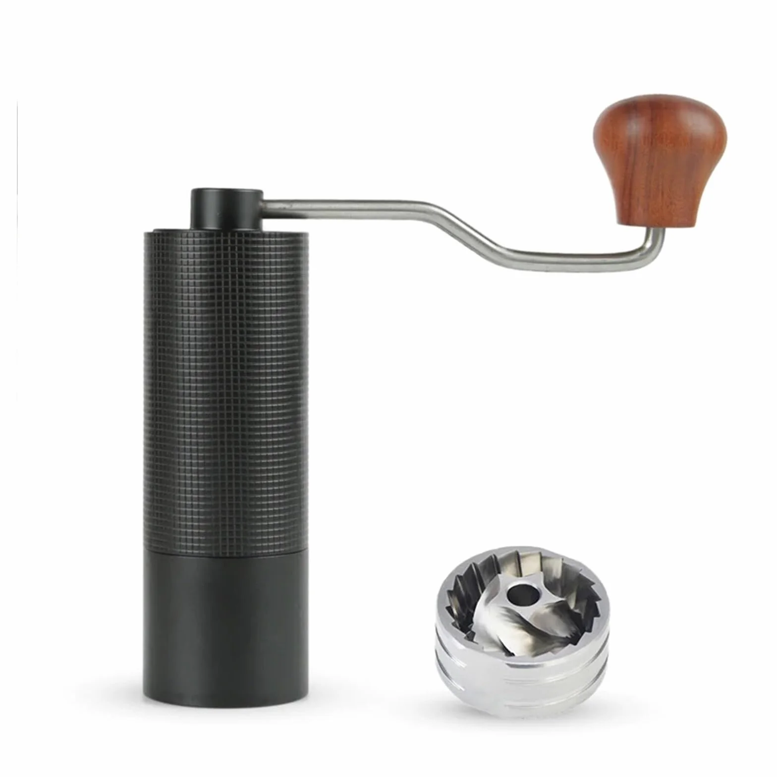 Molinillo de café manual profesional, diseño antideslizante, portátil, con muelas internas