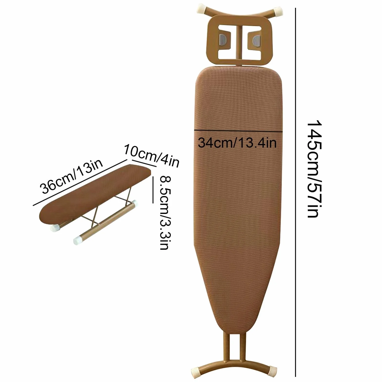 Tabla de Planchar Plegable de 8 Alturas Ajustables, Mesa de Planchar Grande de Pie con Soporte para Plancha y Soporte para Mangas, Compacta y Ahorra Espacio