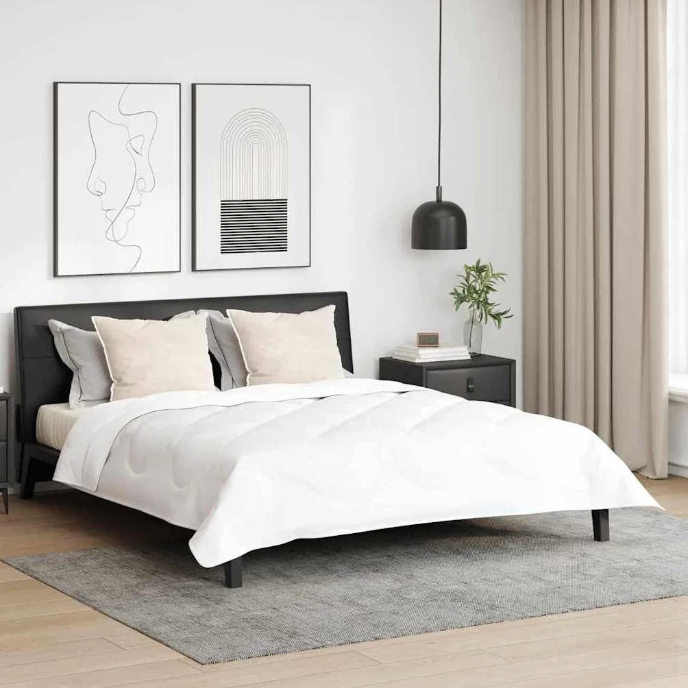 2 almohadas blancas, 71 x 51 x 20 cm, poliéster con relleno suave, transpirable, lavable, ergonómico para espalda, costado y abdomen, ideal para dormir bien en el dormitorio