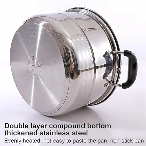 Máquina de palomitas de maíz de acero inoxidable, olla de gas antiadherente comercial para palomitas de maíz fáciles de reventar a mano