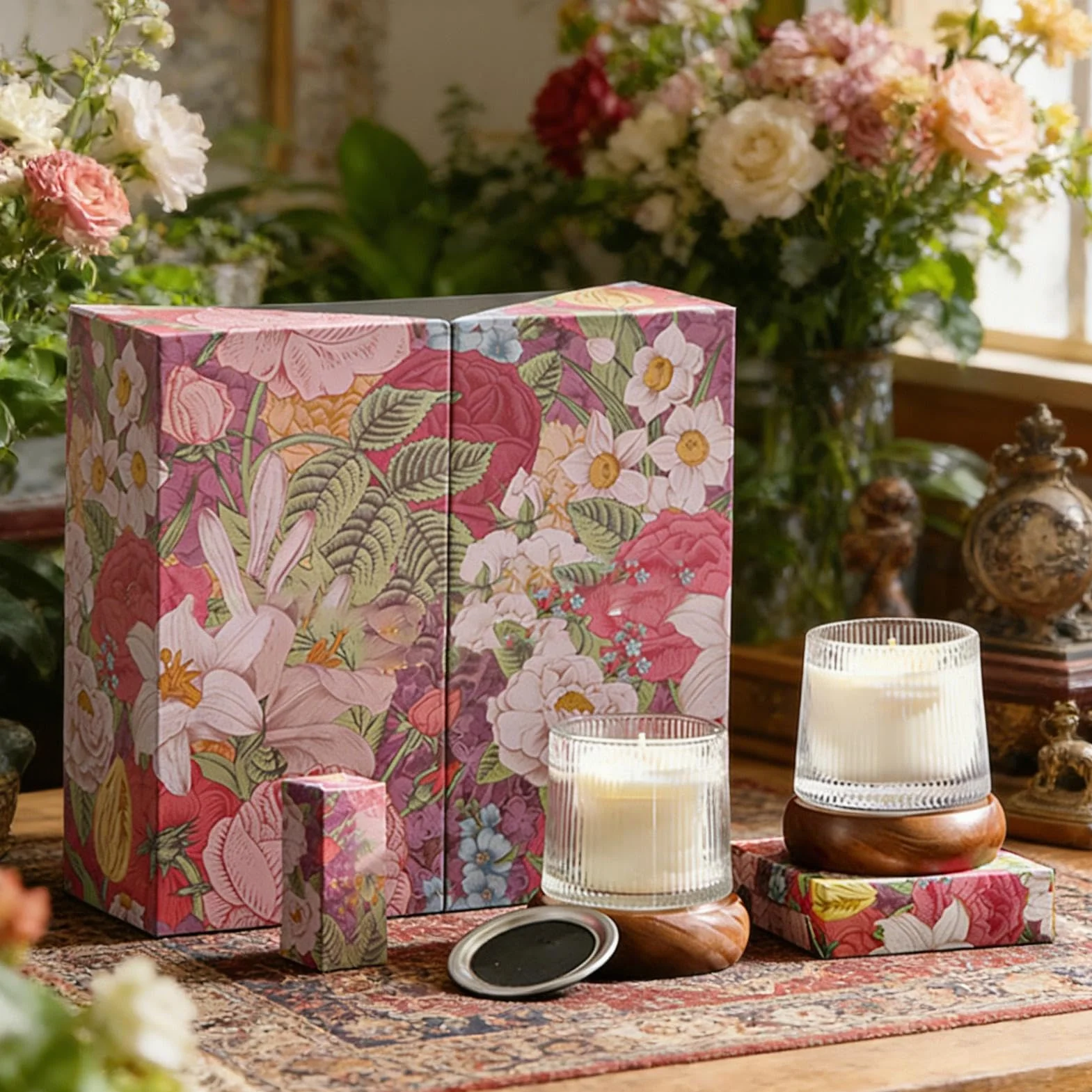 Velas Aromáticas Decoración Natural con Plantas para el Hogar | Velas en Frasco Aromáticas para Mujeres para Decoración del Hogar, Dormitorio, Salón, Baño, Relajación, Sueño, Regalo de
