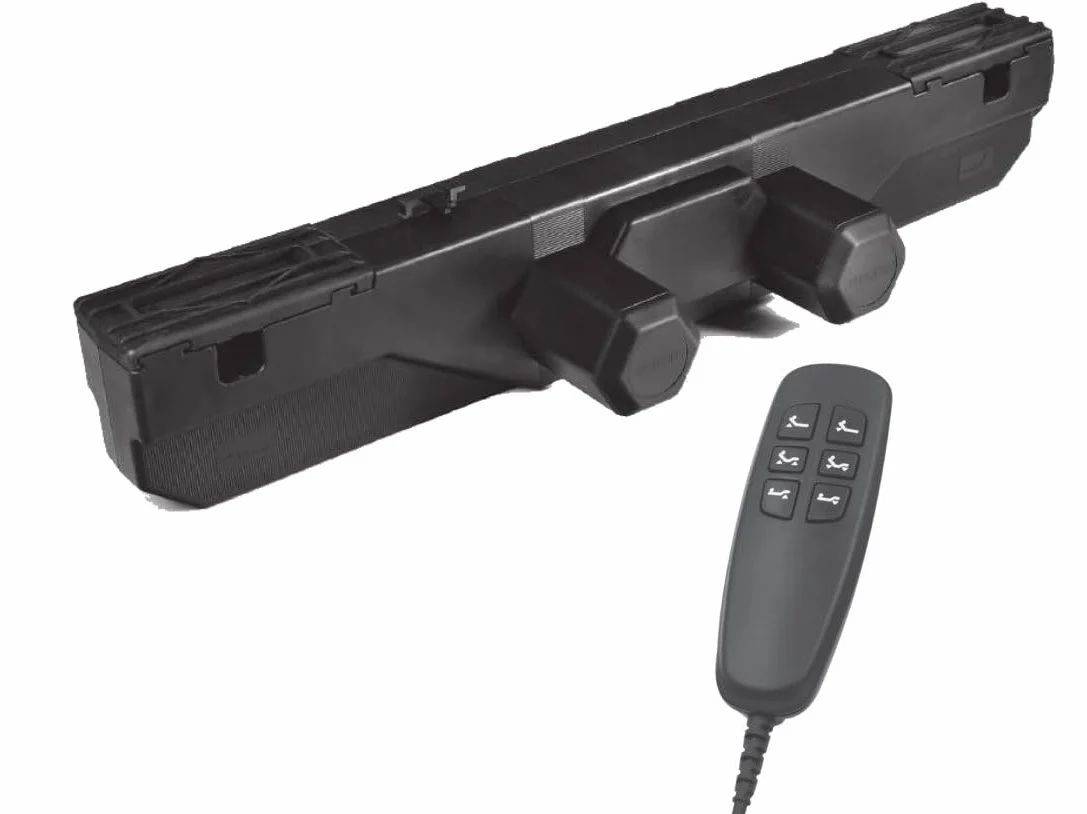 TWINMOT T3 ECO - 74-69 - Standby 0,2 W - 2 x 6.500 Newton - Distancia entre ejes 581 mm - Incluye mando a distancia por cable - Motor de repuesto para cama con somier