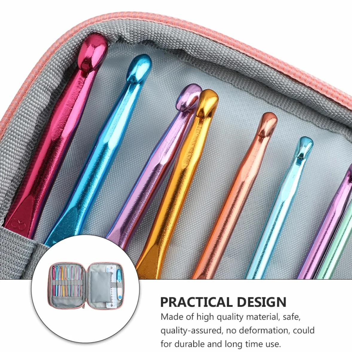 NUOBESTY Kit De Ganchillos Crochet 20 Agujas De Diferentes Tamaños Herramientas Para Tejer