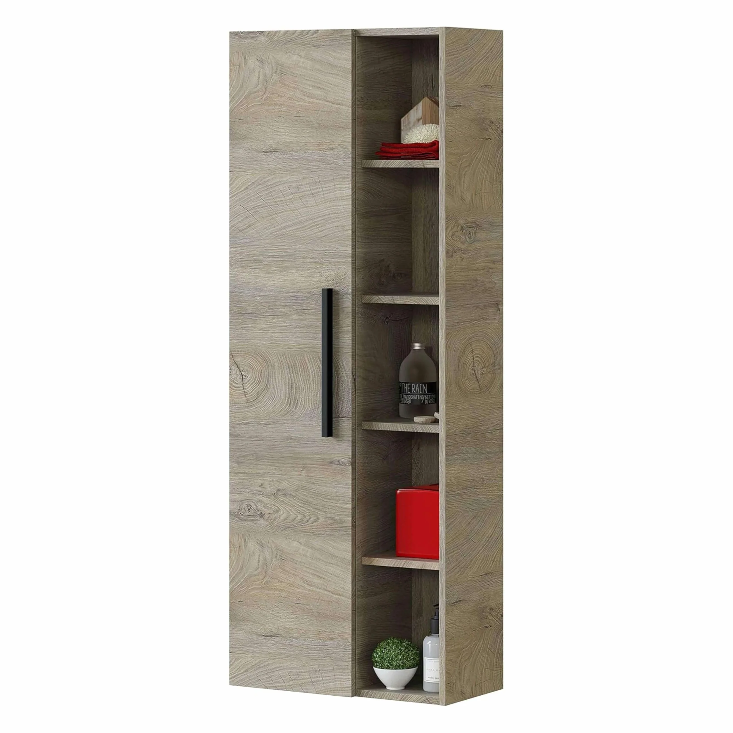 Miroytengo Pack Baño Completo Roble Alaska con Espejo y Lavabo Cerámico