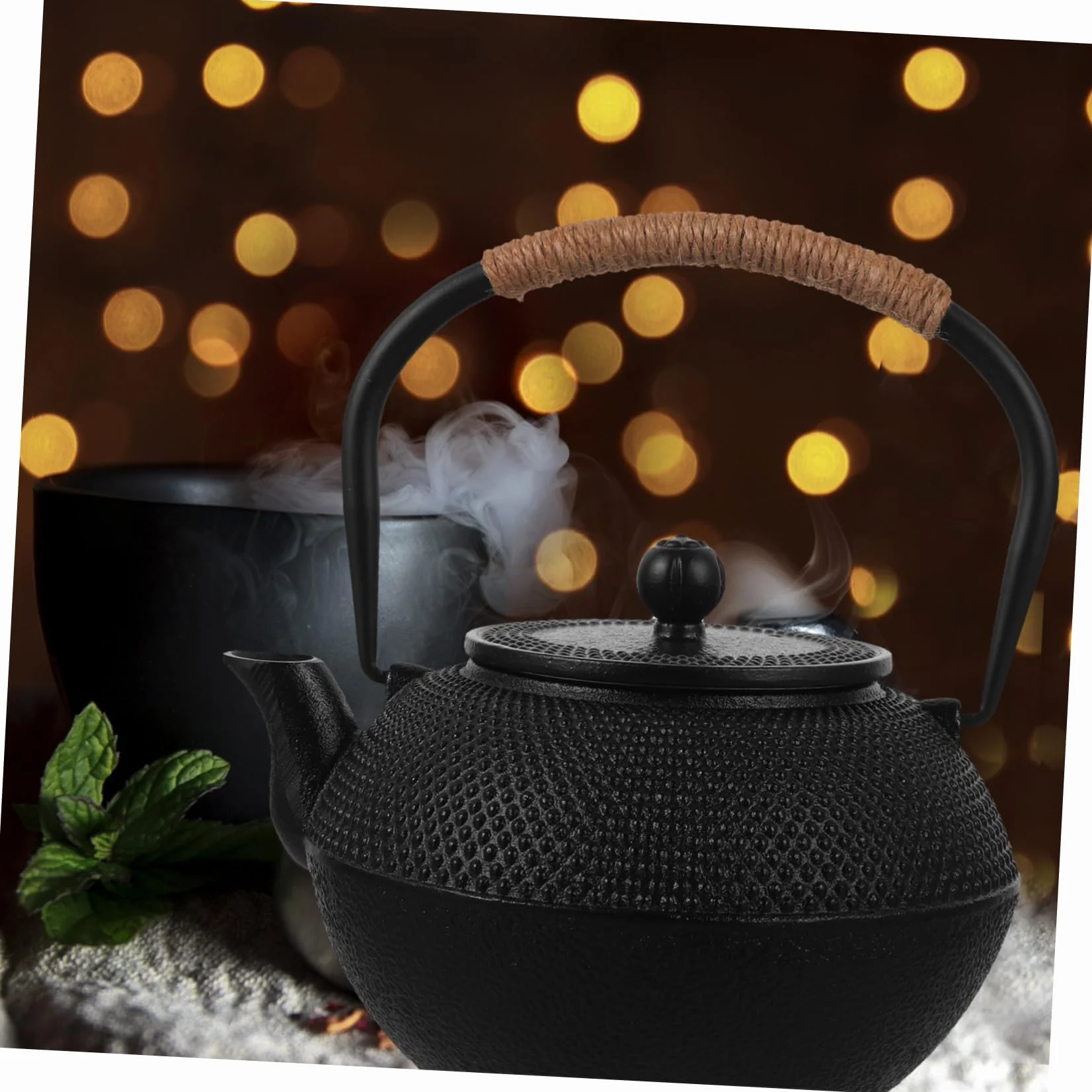 PRETYZOOM Tetera De Hierro Japonesa De Tetera Para Estufa Tapa Para Preparar Té La Cocina